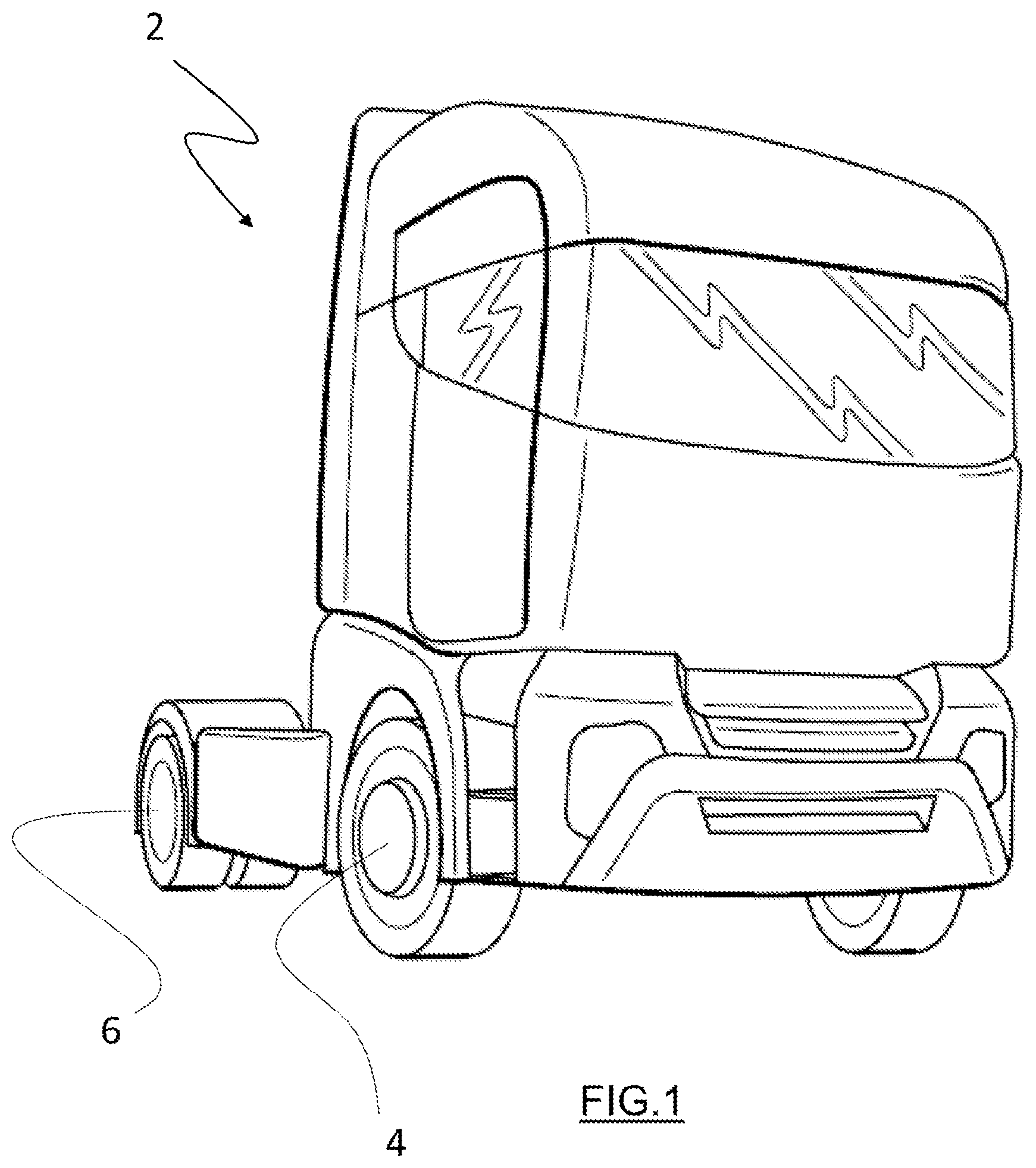 Patent US12129899 — Brake lever for a drum brake arrangement, said brake lever being designed for transmitting the movement of a cylinder rod to a brake shaft — Figure 1