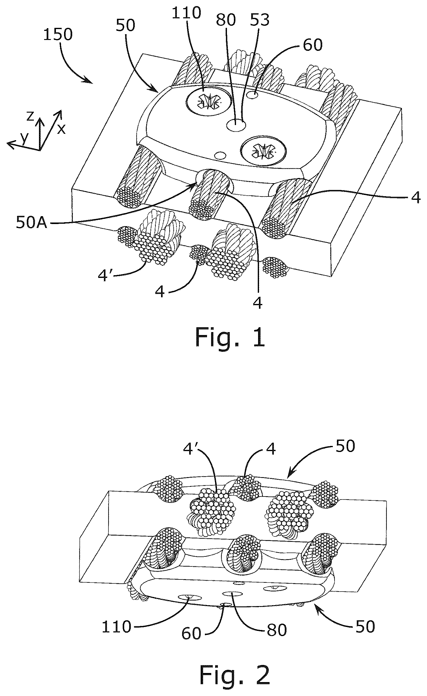 Patent US12129912 Figure 1 – Cable conveyor belt joining device provided with cable locking elements