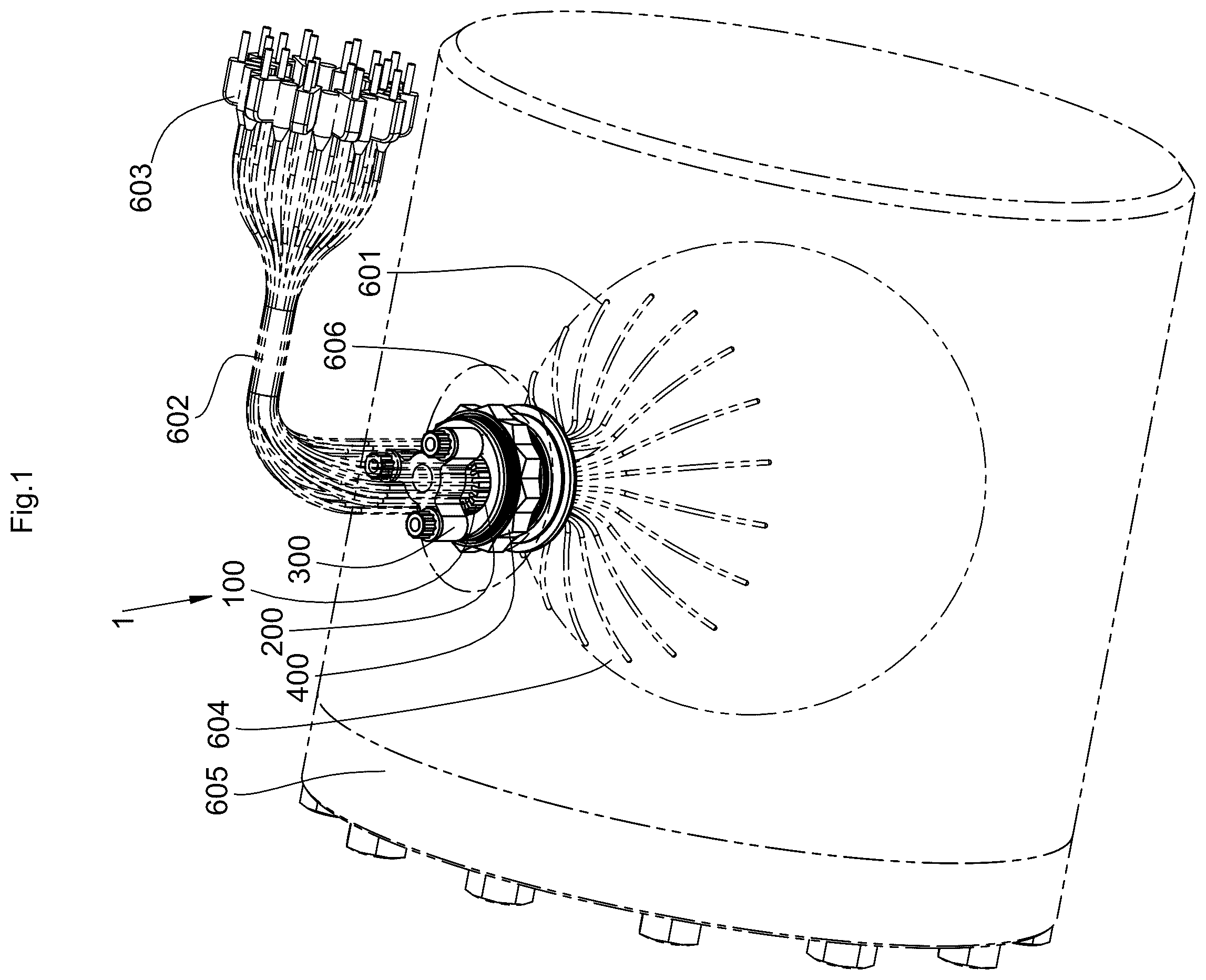 Patent US12129929 — Universal multiple instrumentation gland — Figure 1