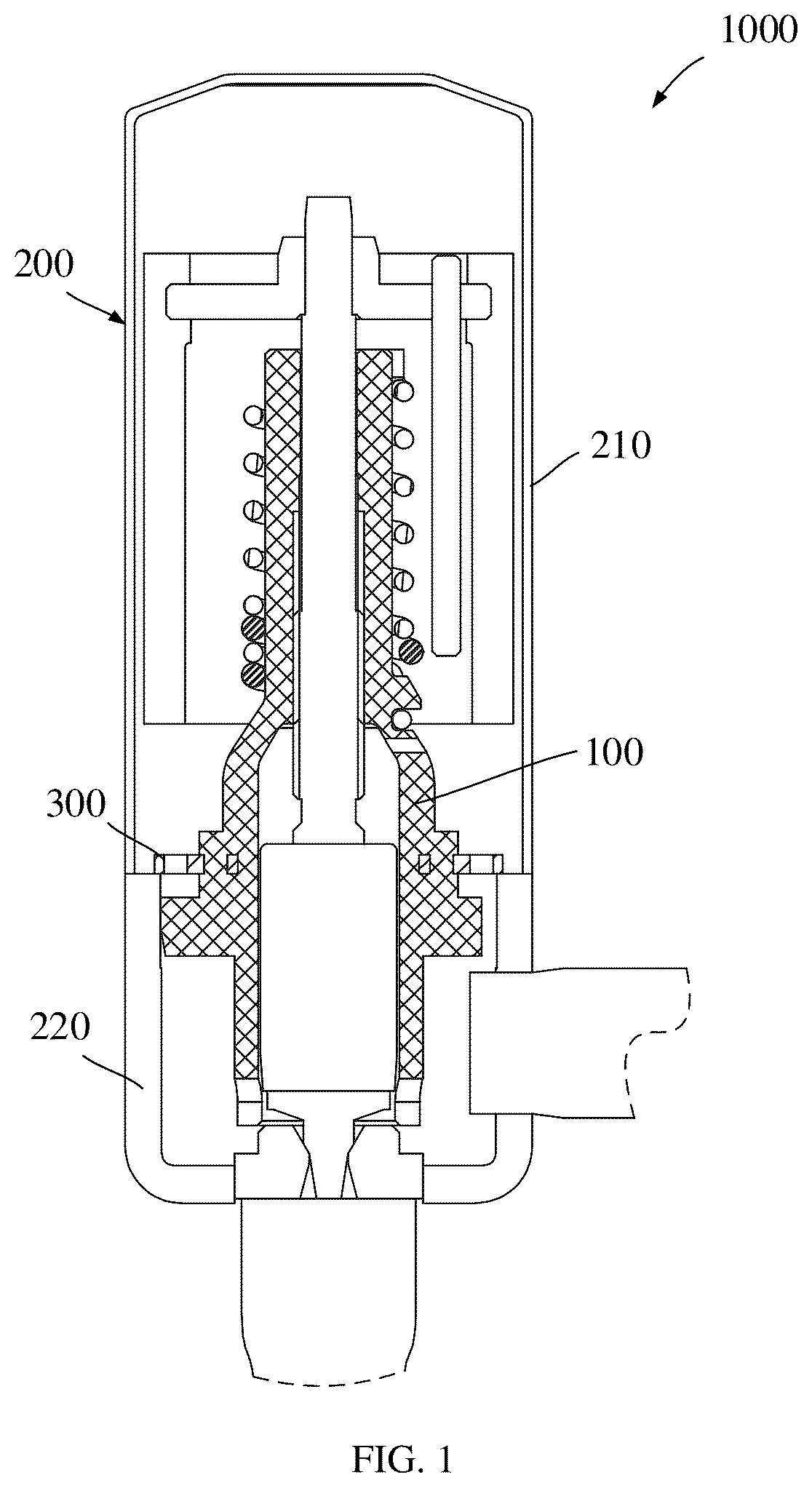 Patent US12129930 — Nut, electronic expansion valve and stop structure thereof, and refrigeration device — Figure 1