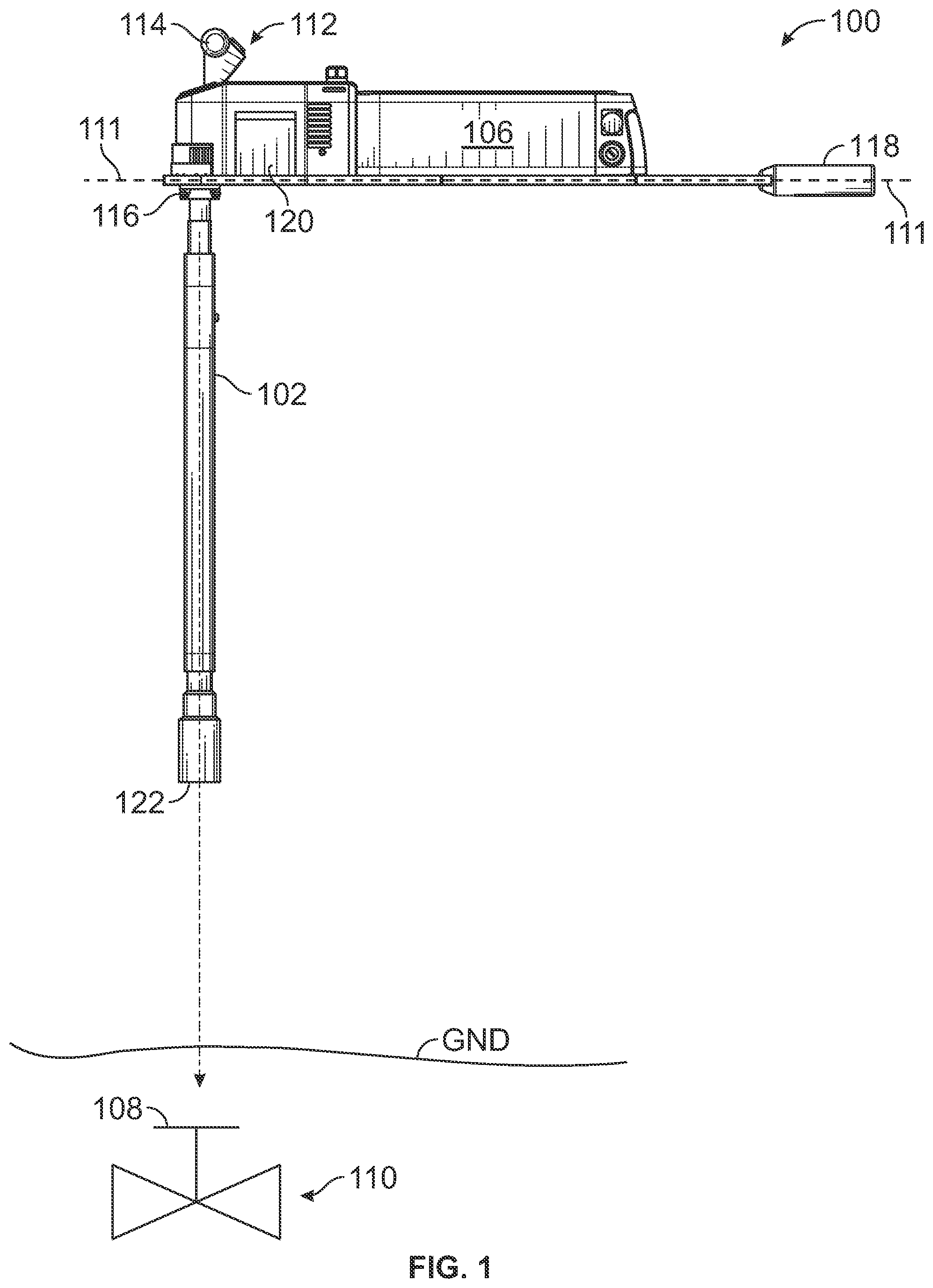 Patent US12129934 — Portable valve operating device for use in exercising valves — Figure 1