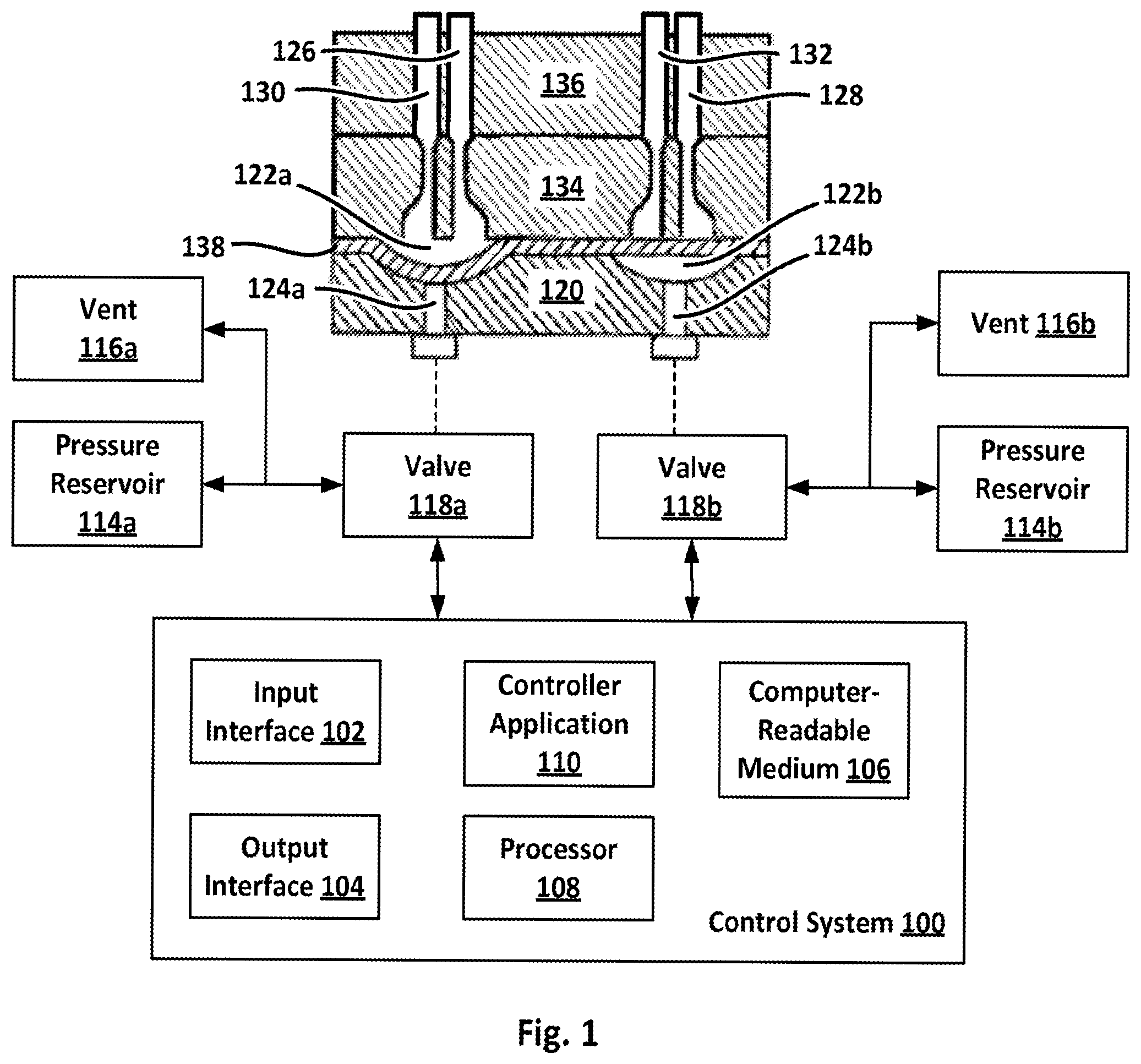 Patent US12129935 — High-flow fluid valve block — Figure 1