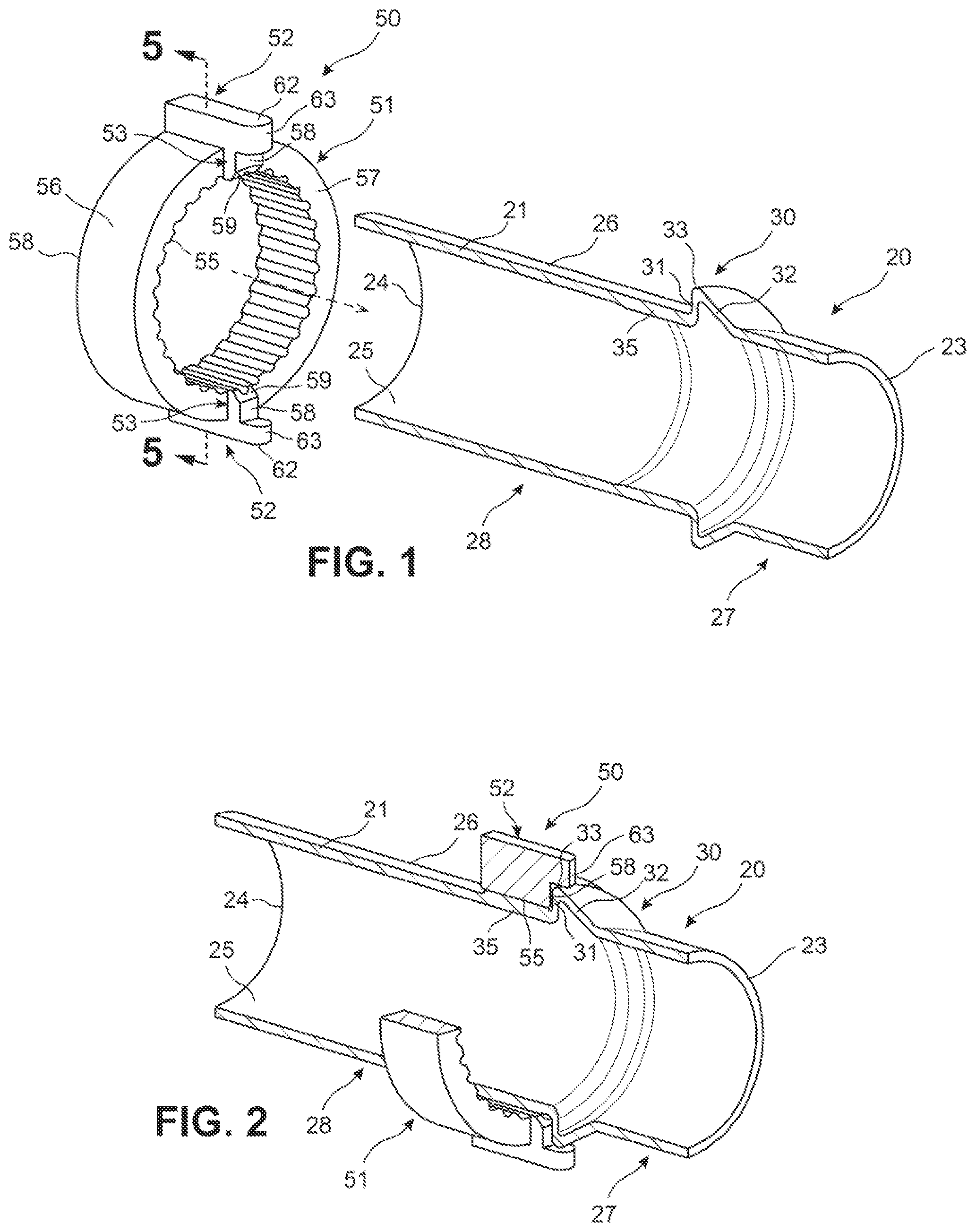 Patent US12129940 Figure 1 – Mechanical orientation control heater hose assembly for quick connect