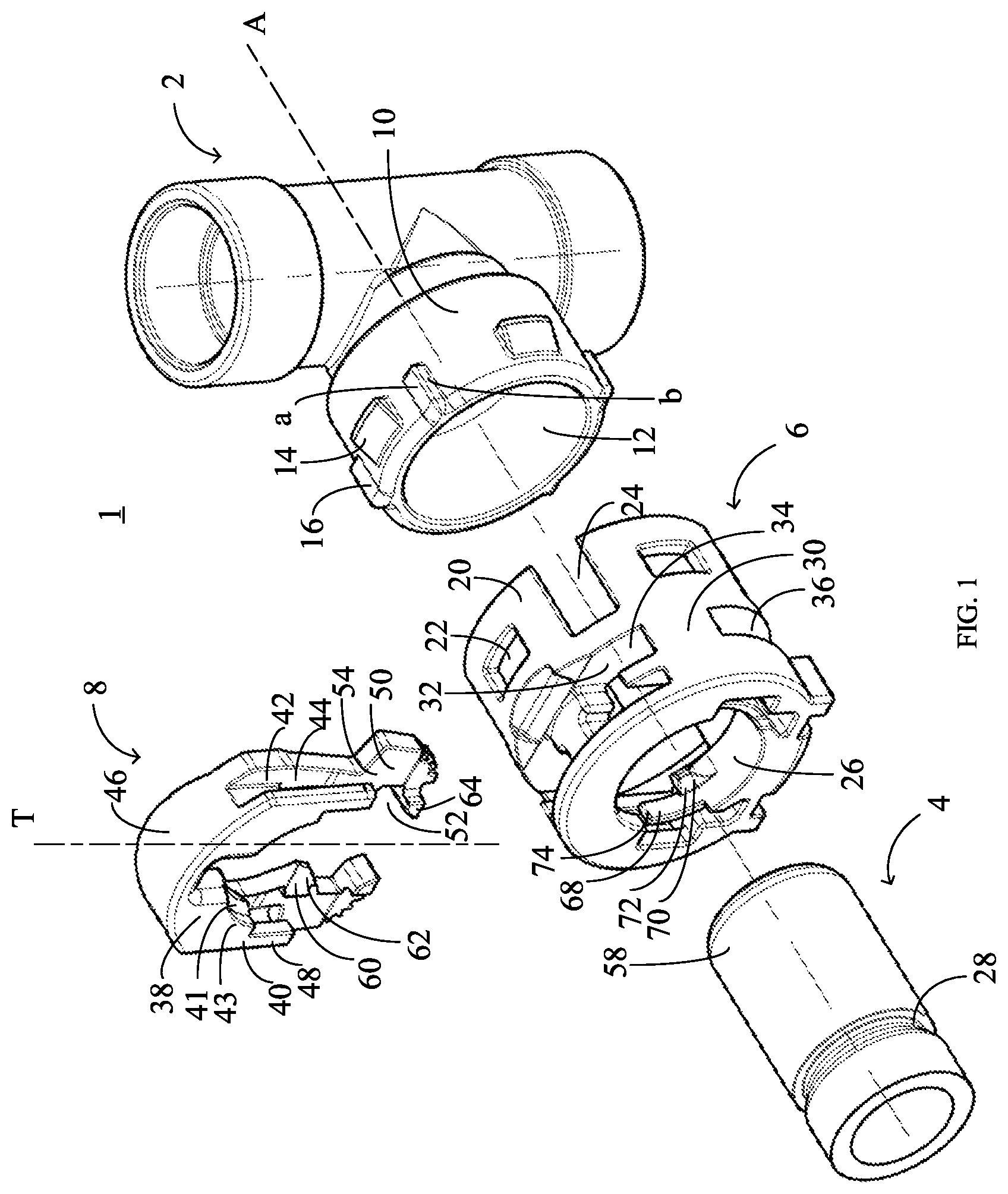 Patent US12129947 — Quick connector — Figure 1