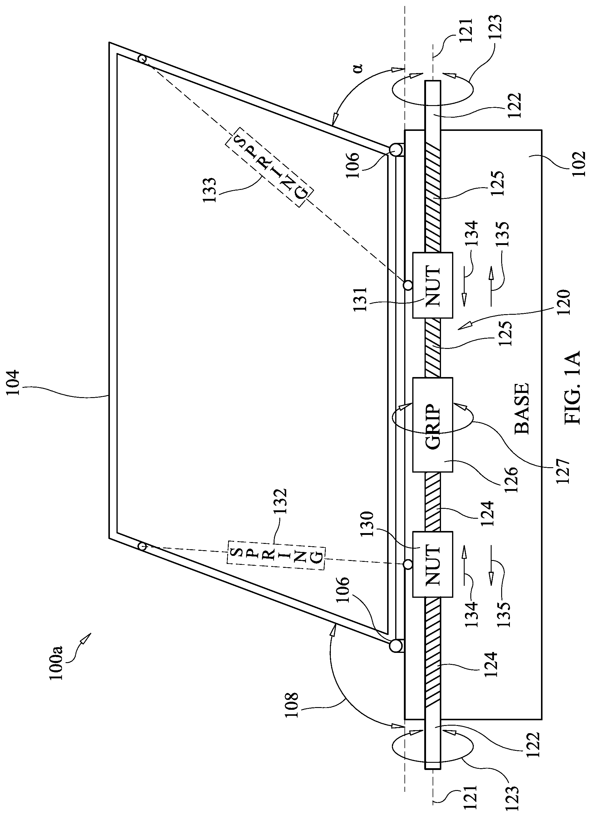 Patent US12129959 — Tool-free adjustable-torque stand system — Figure 1
