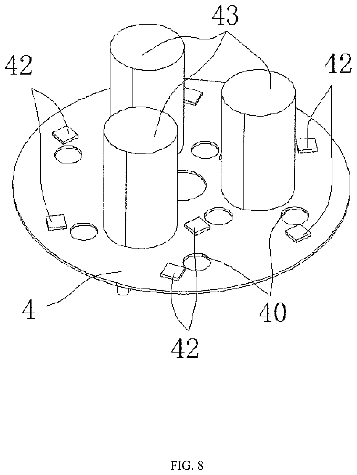 Patent US12129976 Figure 8 – Tentacle animal bionic lamp