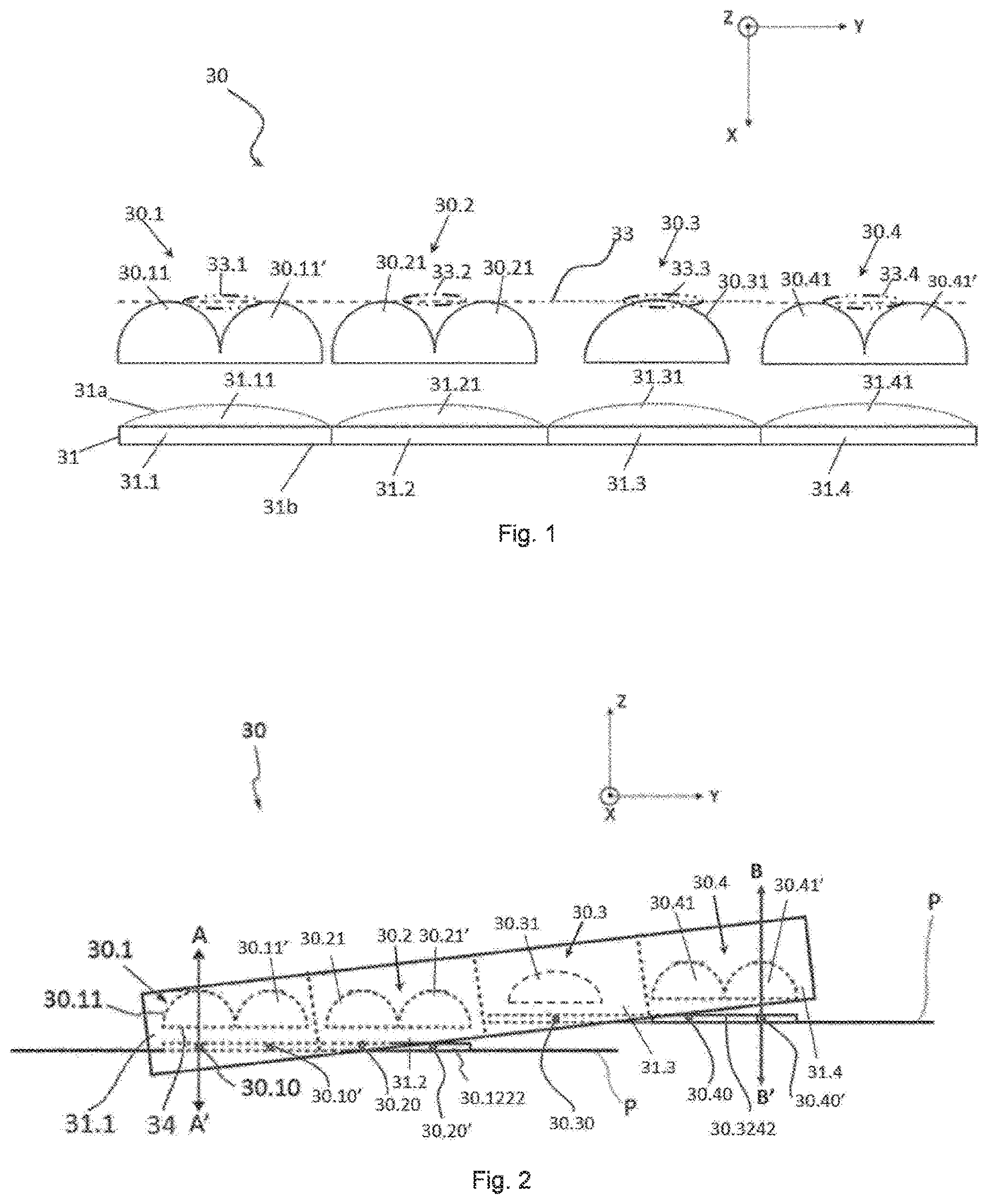 Patent US12129981 — Motor vehicle device for lighting the road — Figure 1