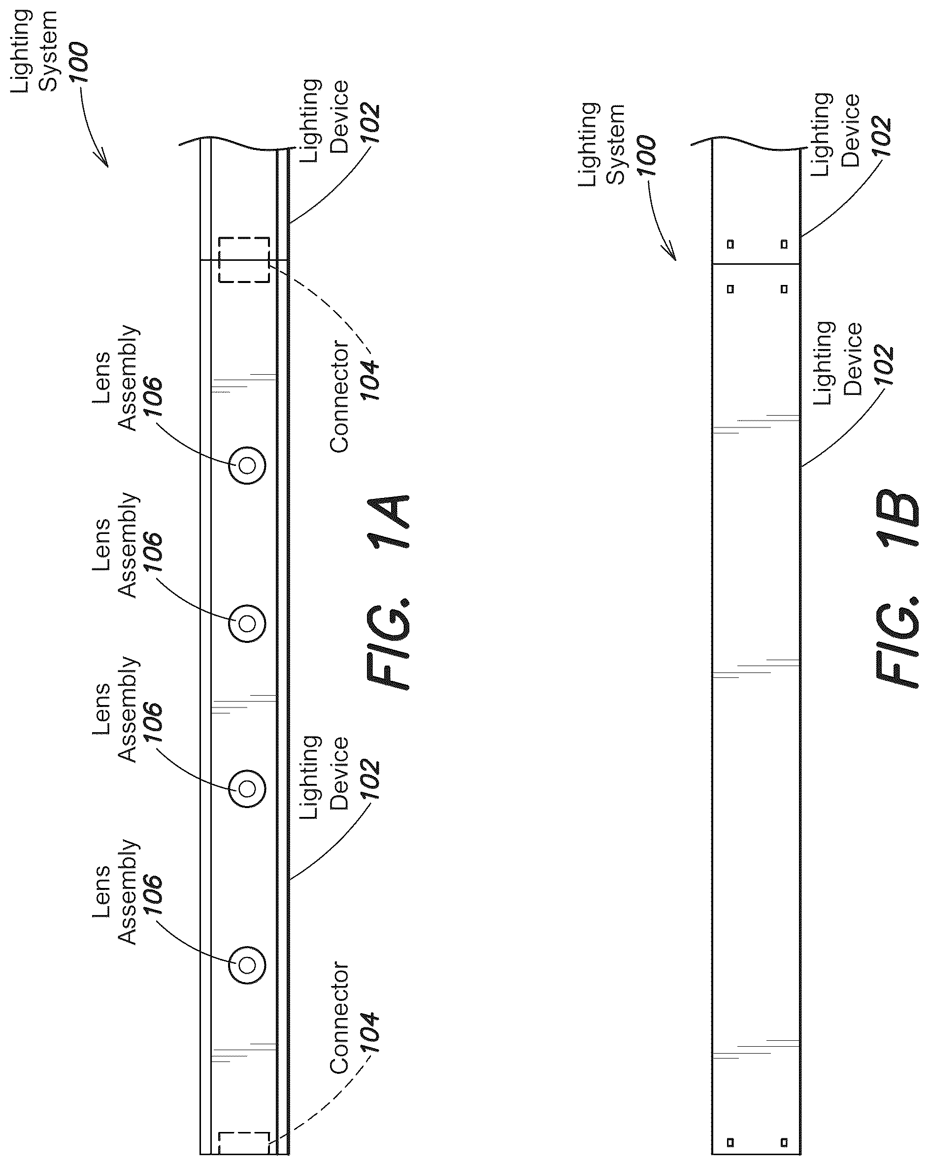 Patent US12129990 — Lighting system with lens assembly — Figure 1