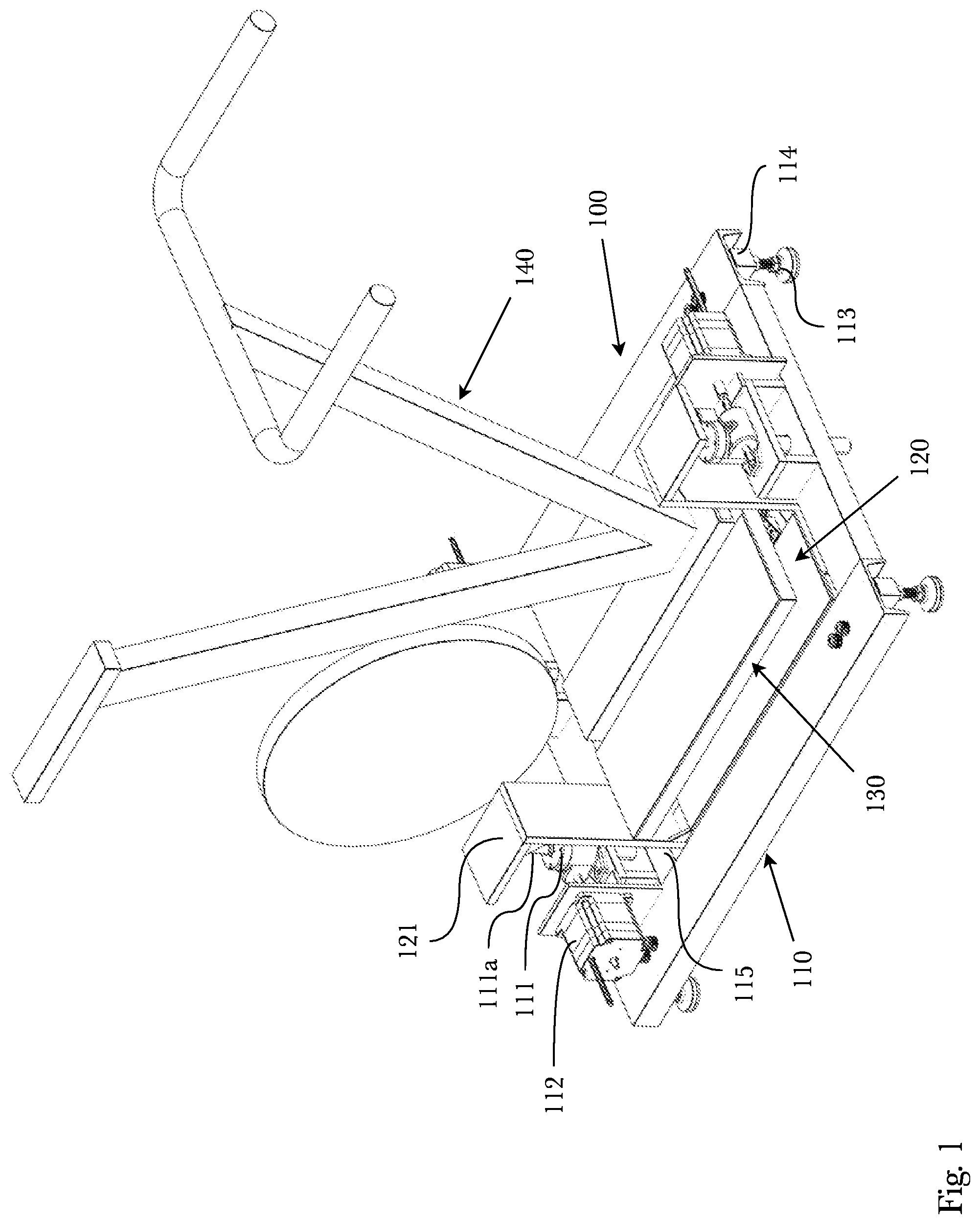 Patent US12134008 — Exercise machine platform for emulation of realistic movement — Figure 1