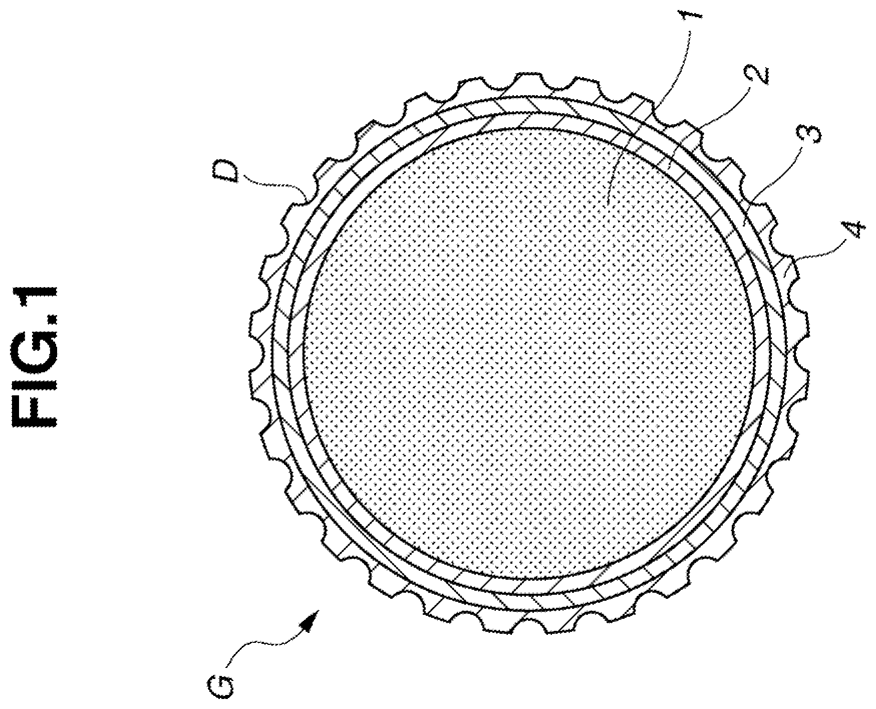Patent US12134010 — Multi-piece solid golf ball — Figure 1