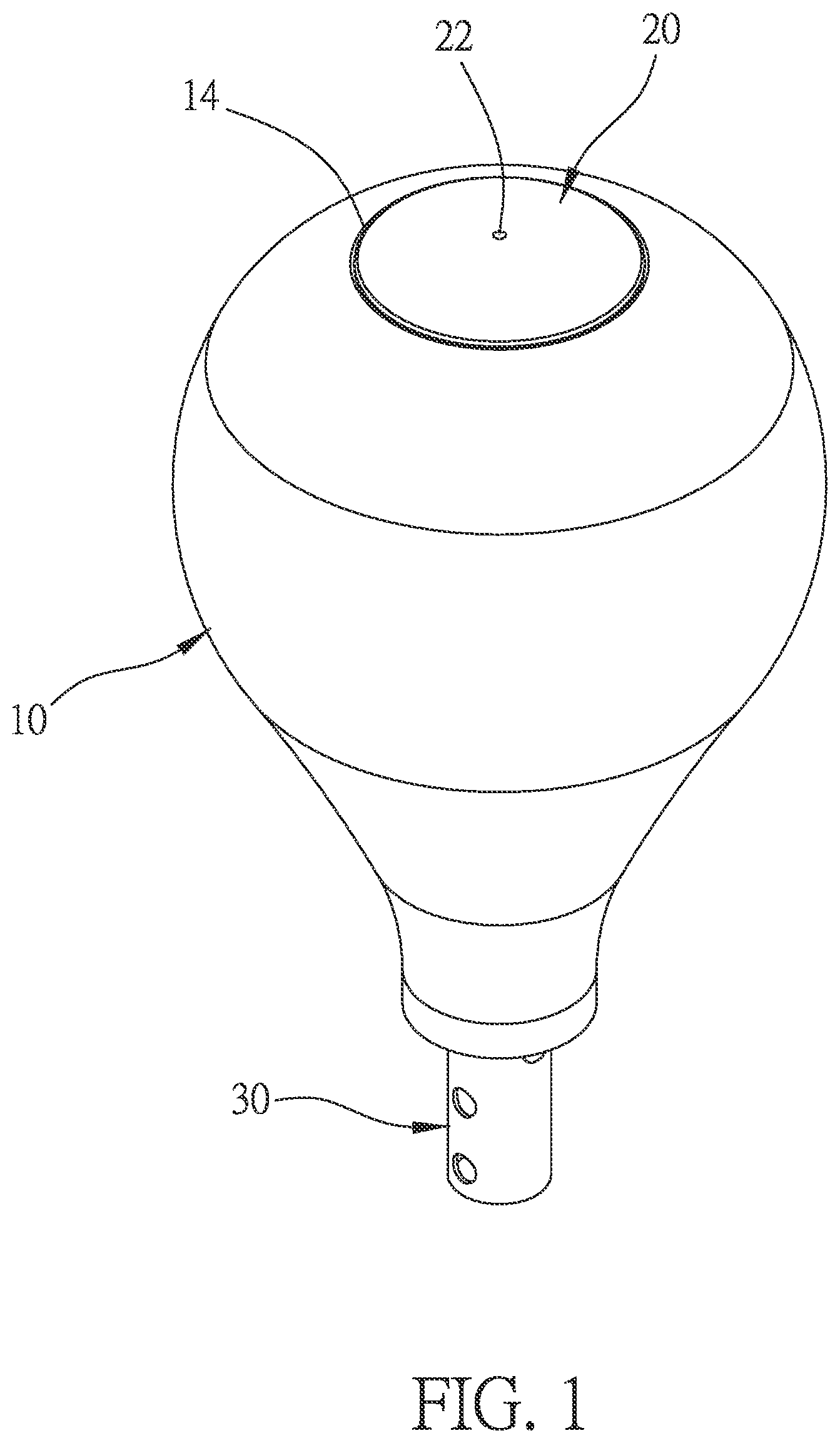 Patent US12134021 — Striking practice device — Figure 1
