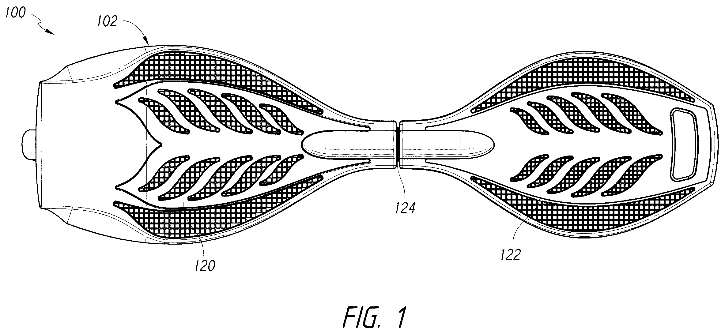 Patent US12134025 — Powered wheeled board — Figure 1