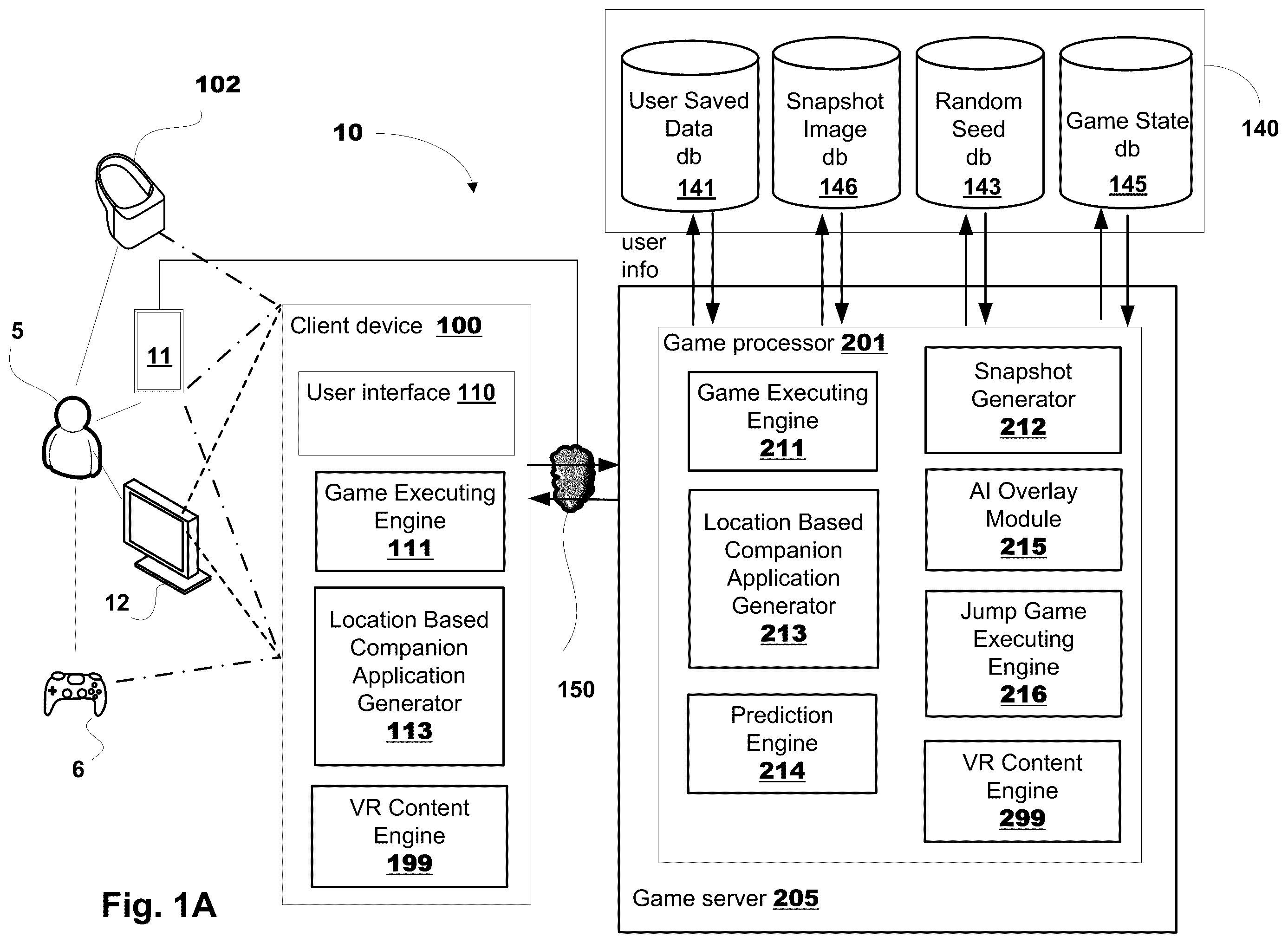 Patent US12134037 — Method and system for directing user attention to a location based game play companion application — Figure 1