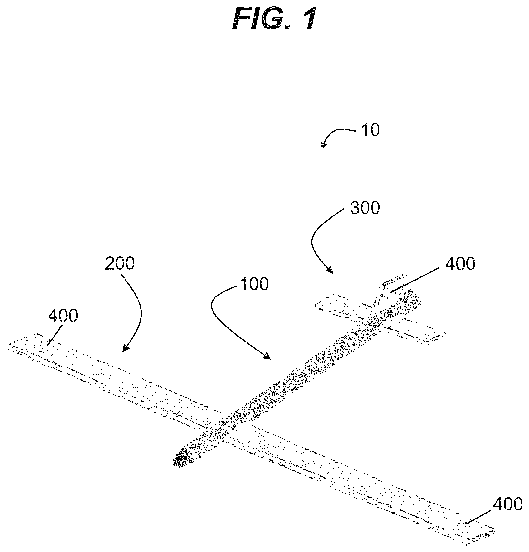 Patent US12134043 — Inflatable plane assembly — Figure 1