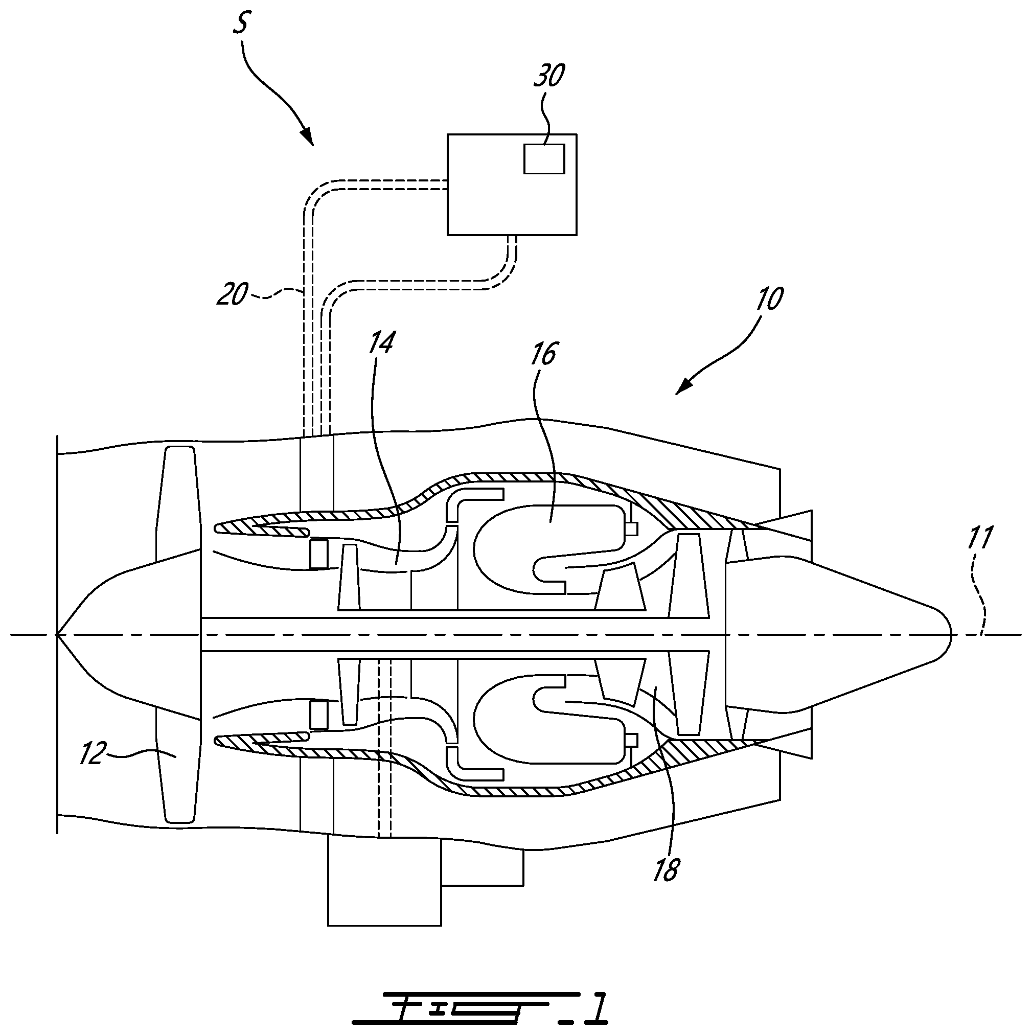 Patent US12134052 Figure 1 – Filter assembly for gas turbine engine