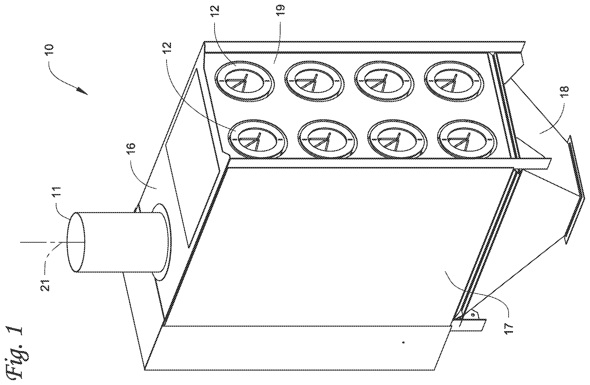 Patent US12134060 — Filter systems with dirty air chamber spacer elements and methods of using the same — Figure 1