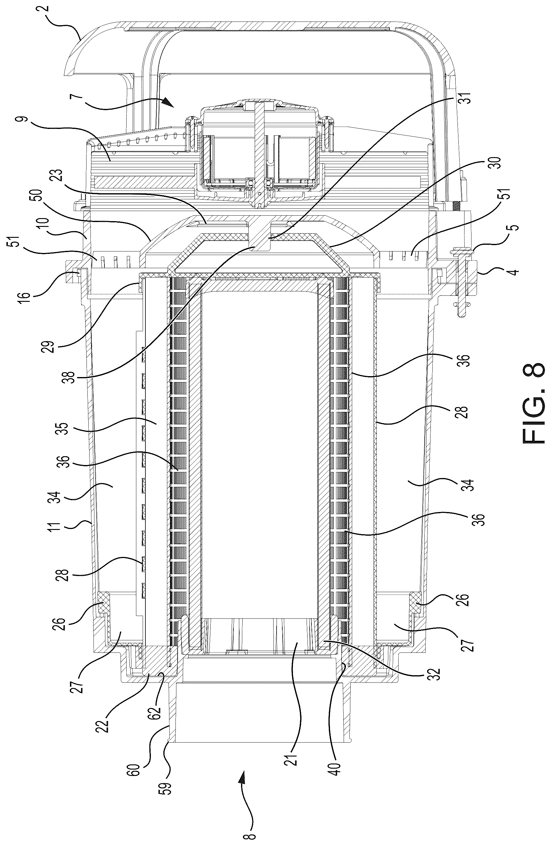 Patent US12134064 Figure 6 – Self-cleaning air filtration apparatus and method