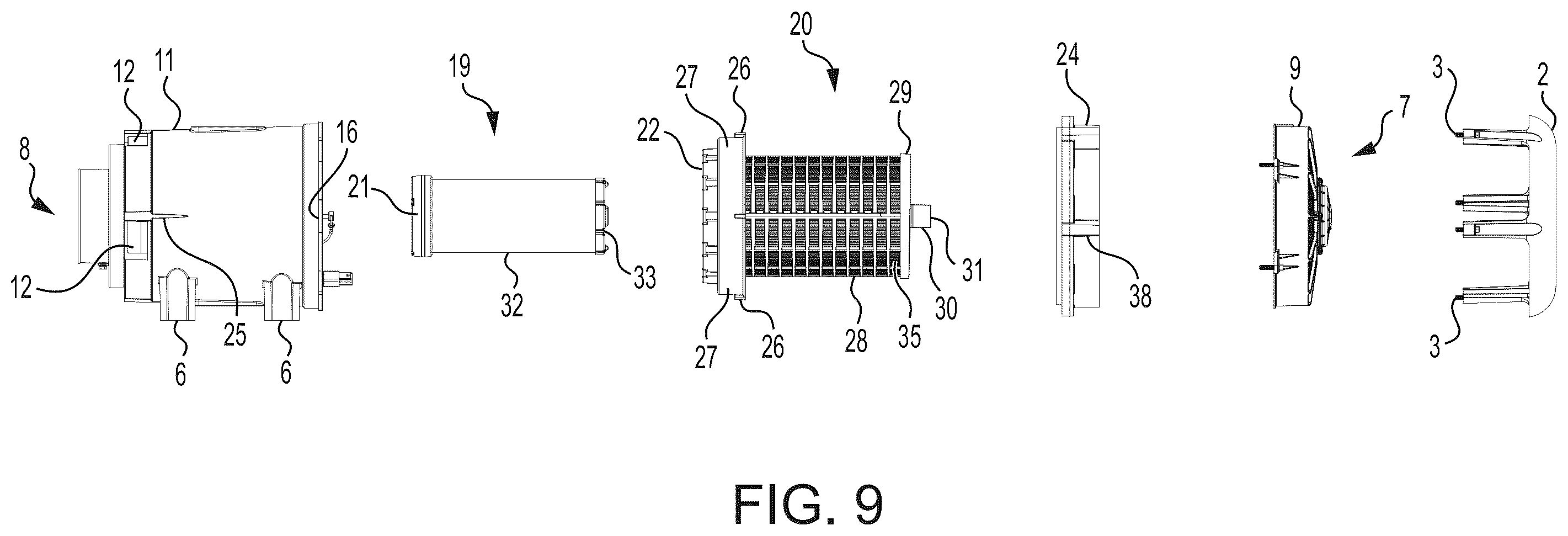 Patent US12134065 Figure 7 – Self-cleaning air filtration apparatus and method