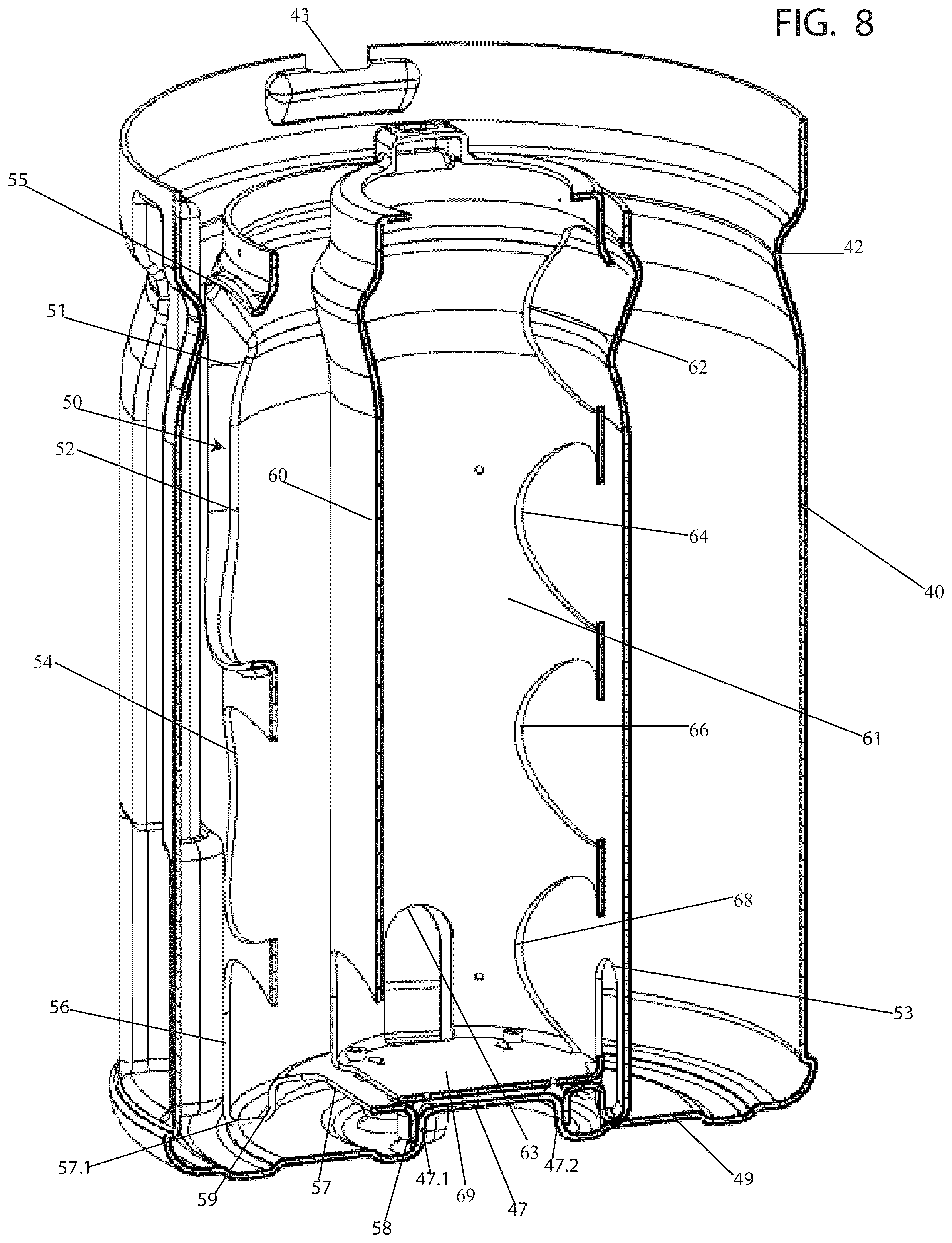 Patent US12134072 Figure 8 – Air purifying machine and process