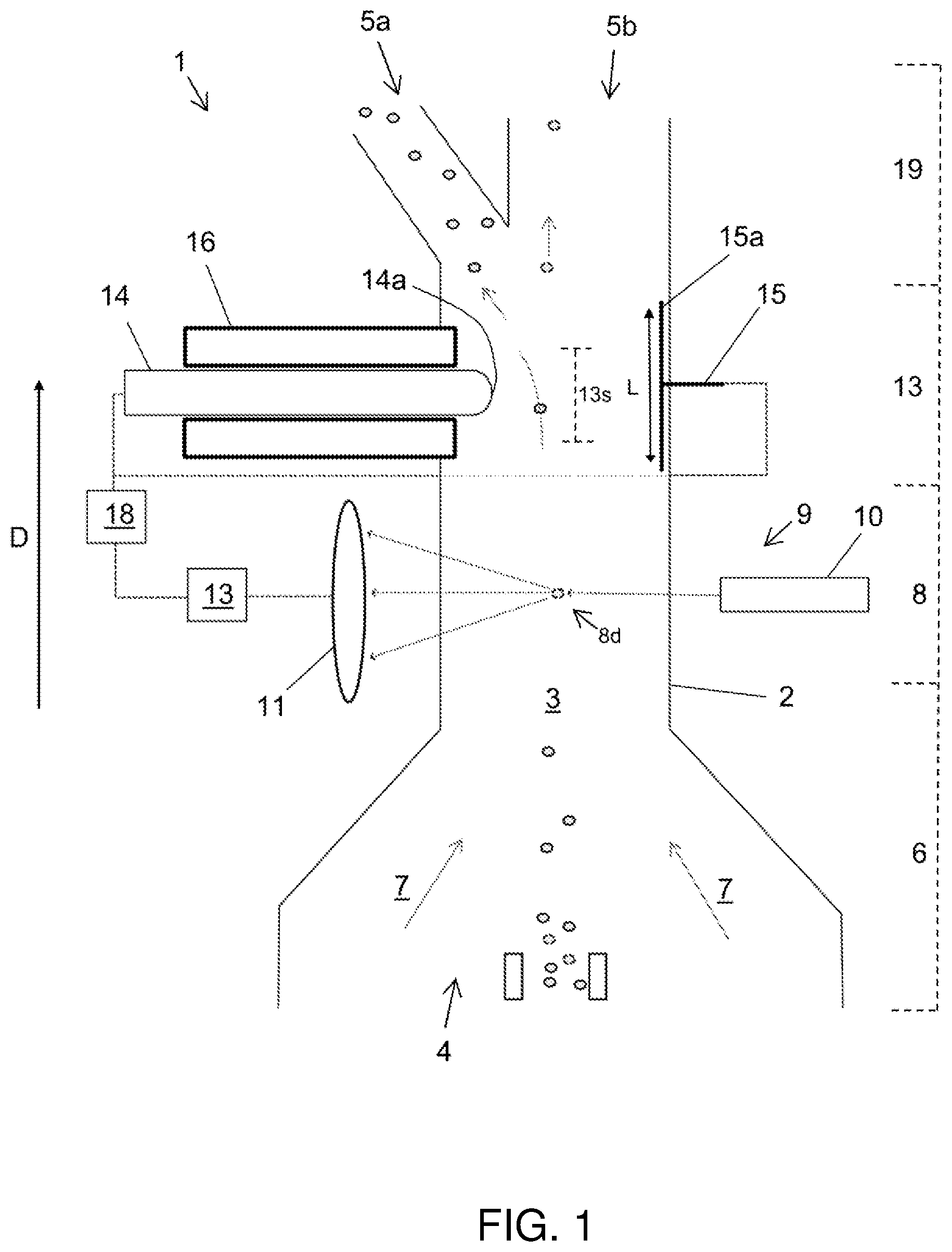 Patent US12134096 — Apparatus and method for sorting particles — Figure 1