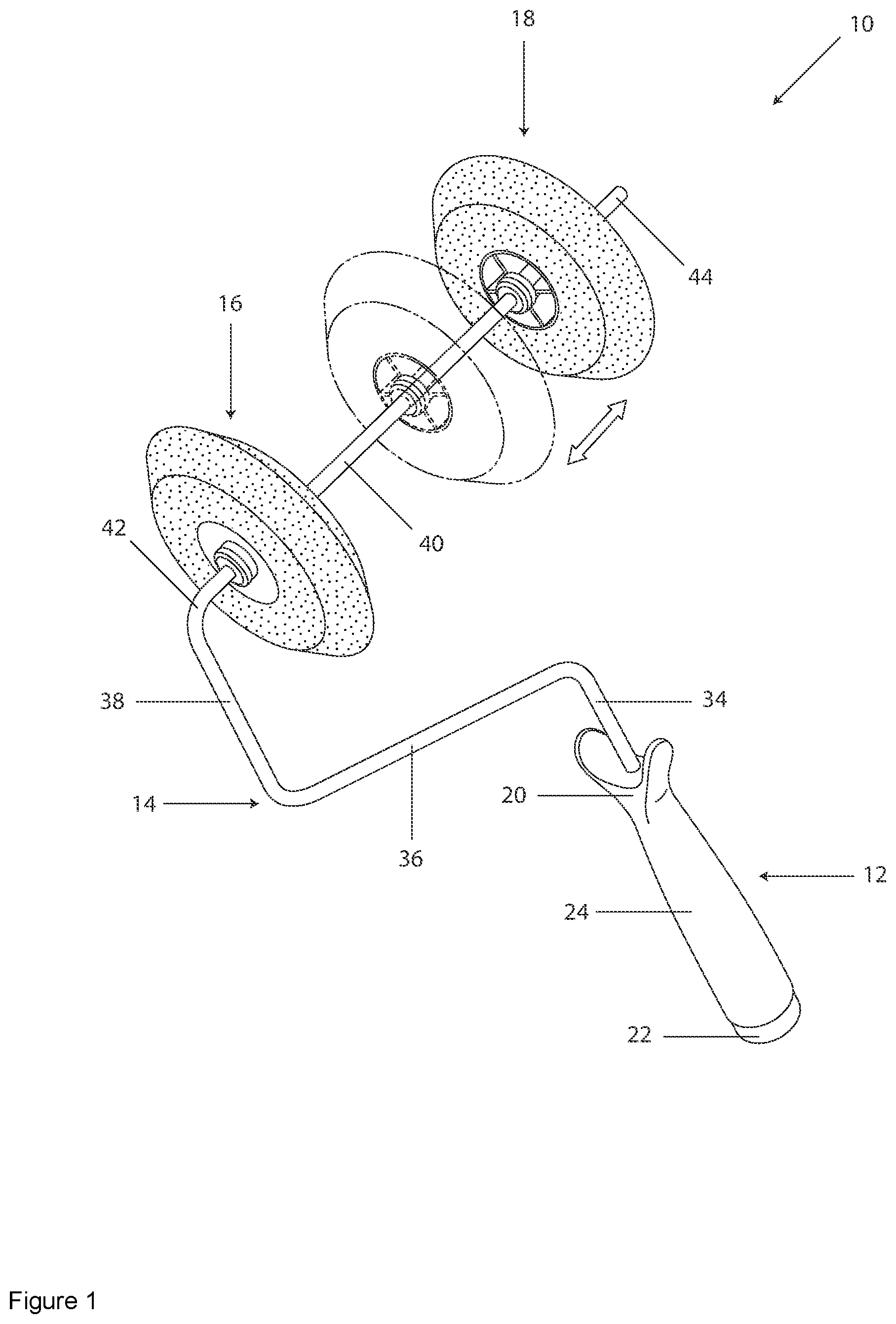 Patent US12134106 — Liquid applicator apparatus and associated method of using the same — Figure 1