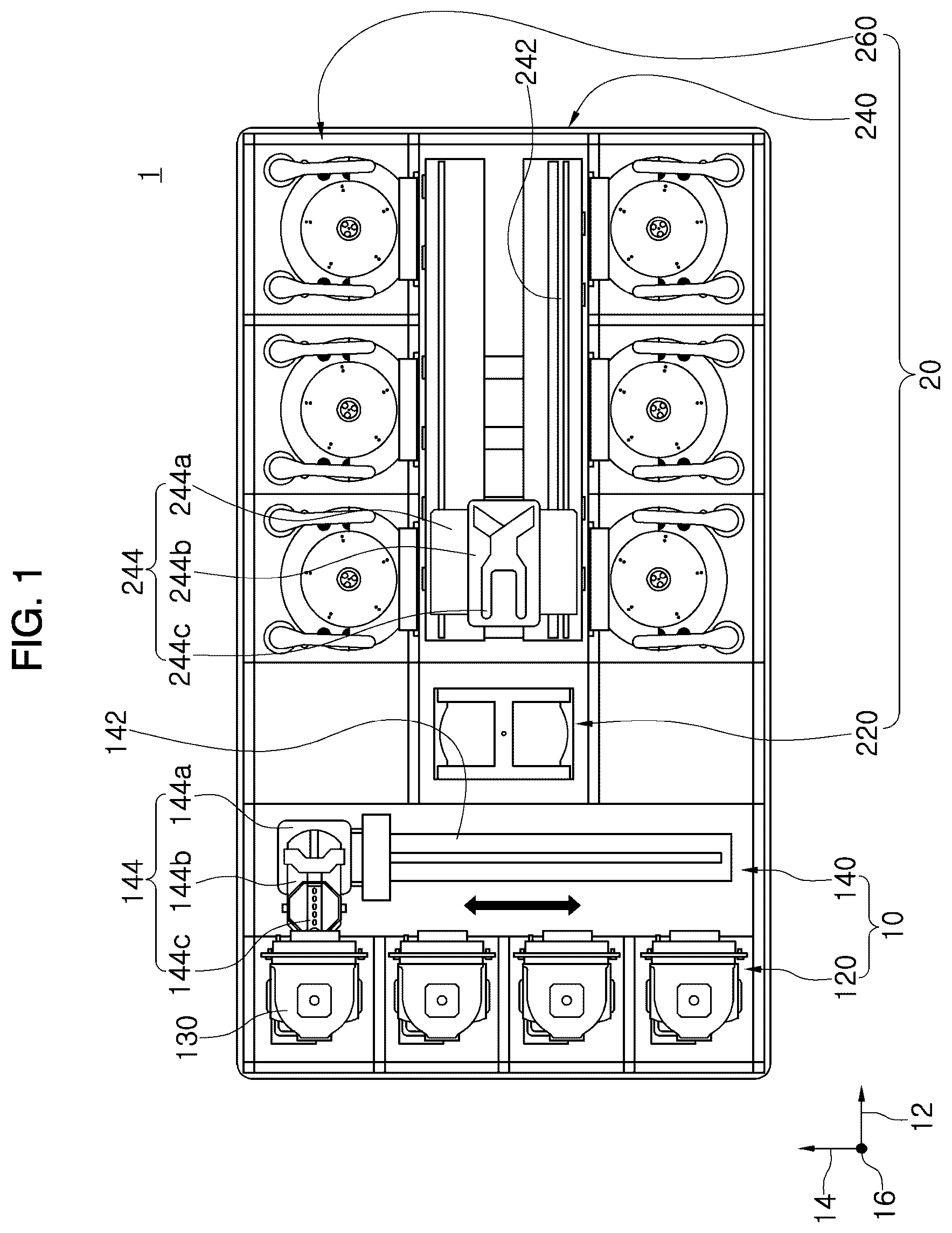 Patent US12134113 — Substrate processing apparatus including nozzle unit and substrate processing method — Figure 1