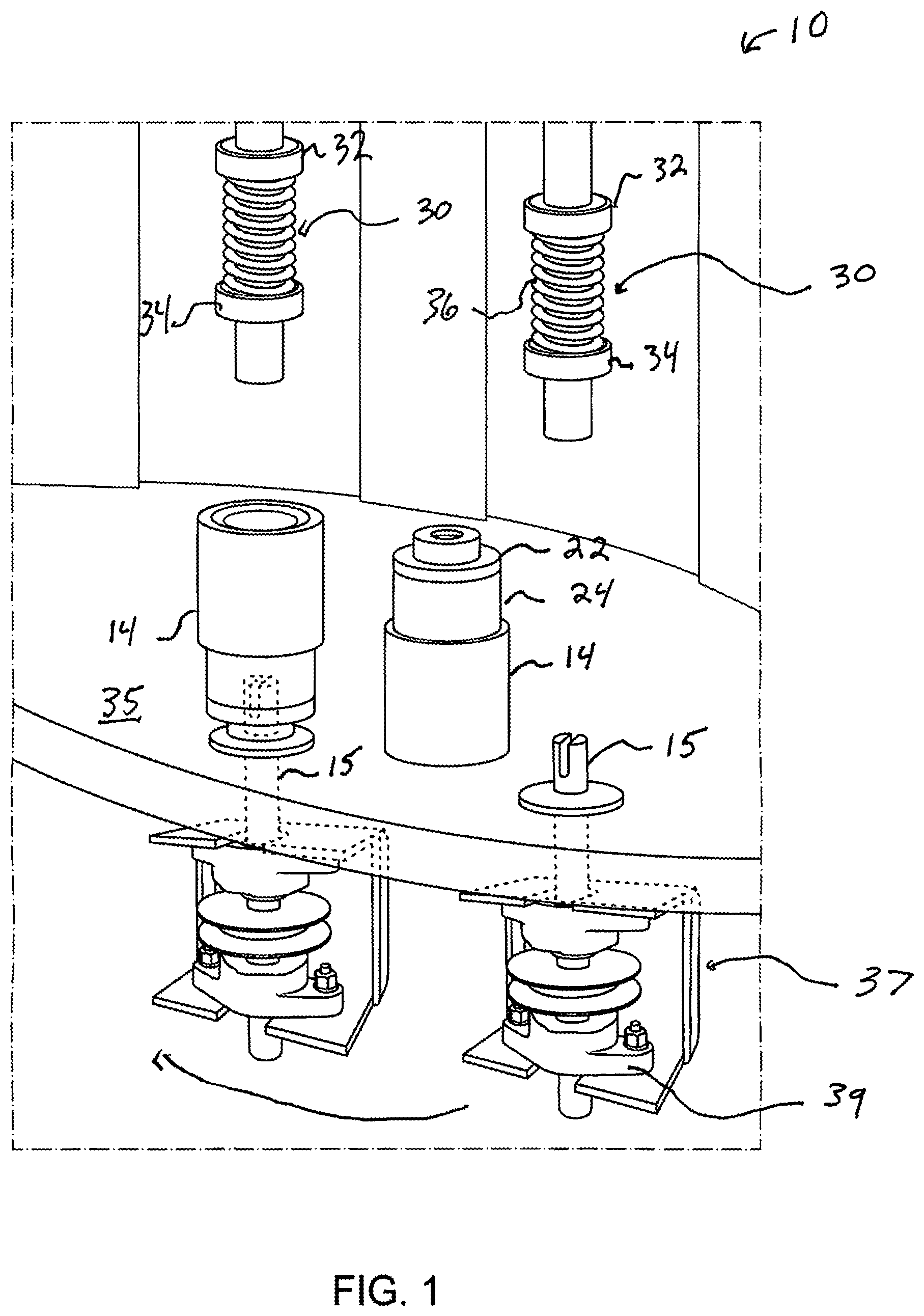 Patent US12134160 — Part processing apparatus with detachable parts holder — Figure 1