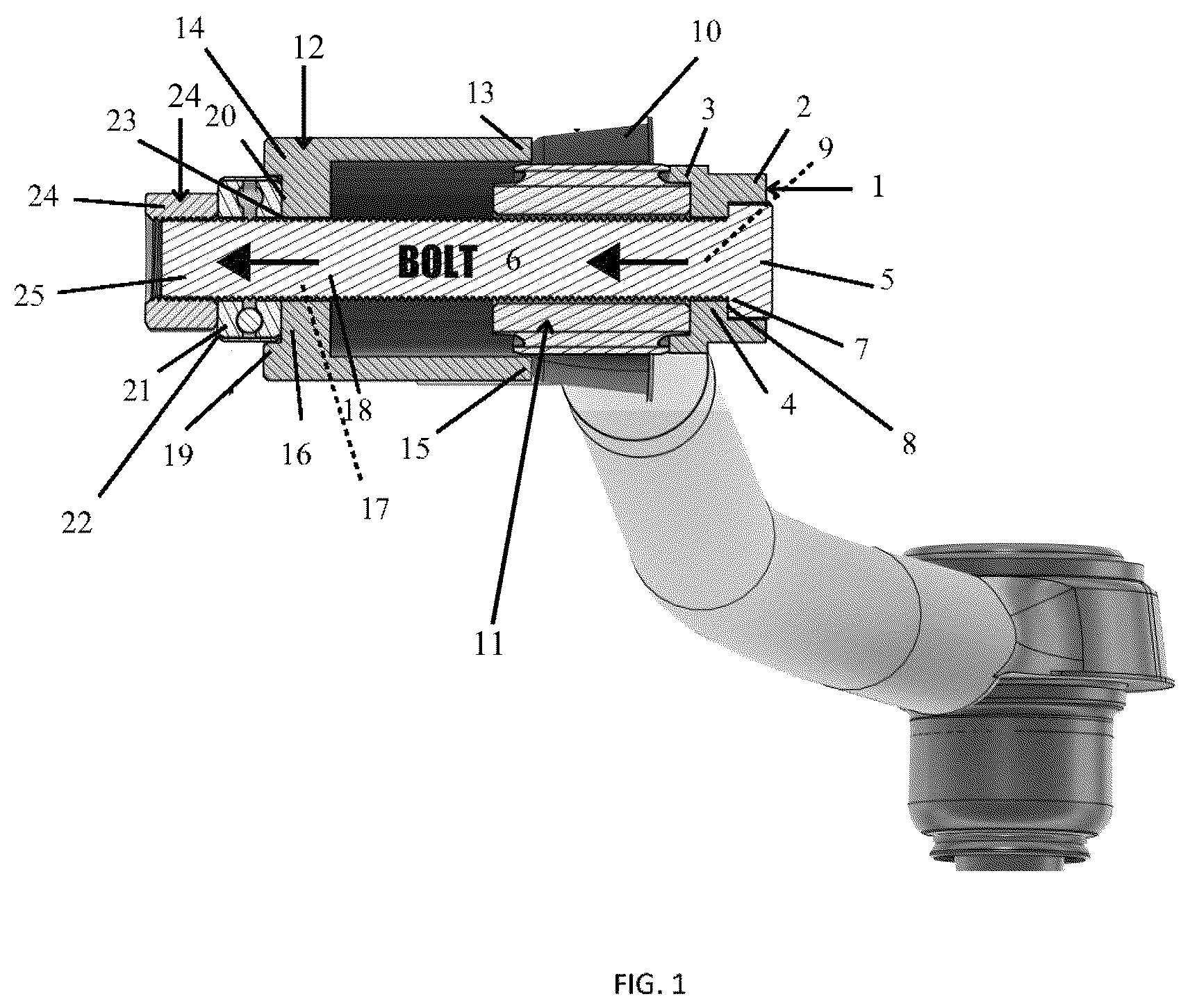 Patent US12134171 — On-vehicle track bar bushing removal tool for trucks — Figure 1