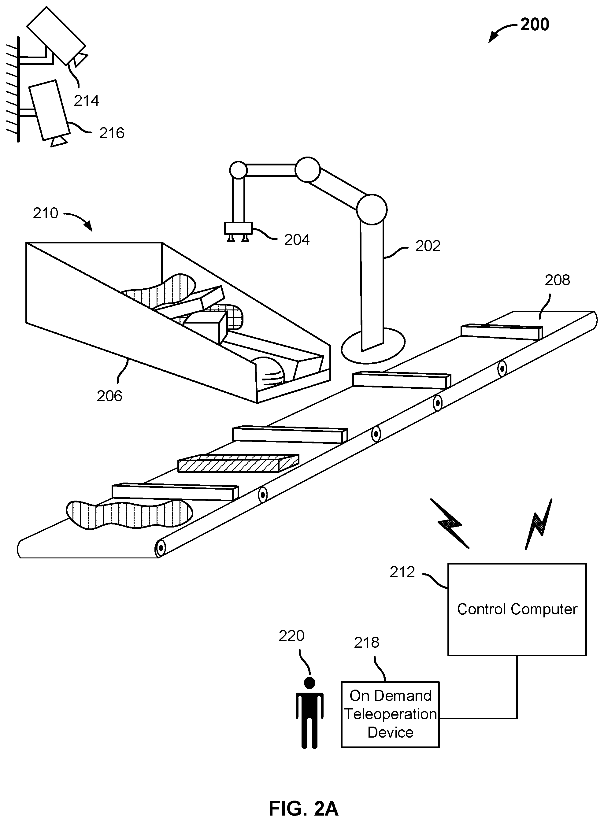 Patent US12134200 Figure 2 – Singulation of arbitrary mixed items