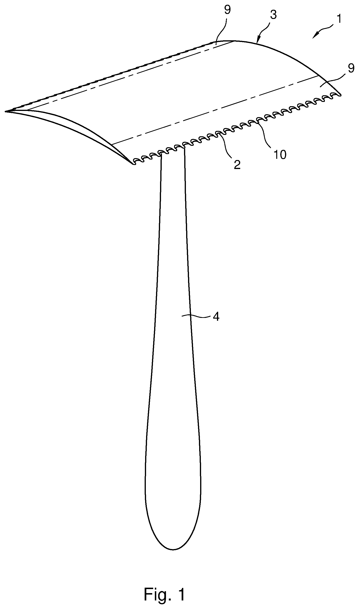 Patent US12134203 — Razor having a hair-cutting fiber — Figure 1