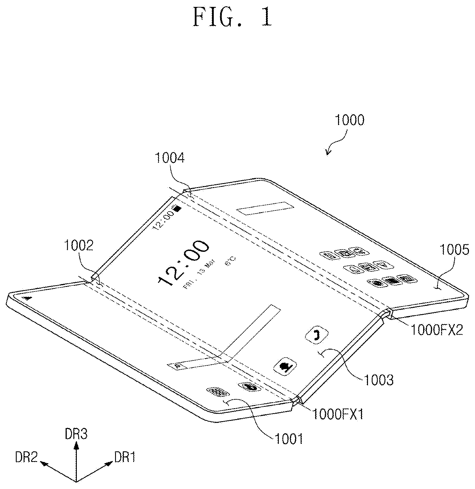 Patent US12134262 — Display device — Figure 1