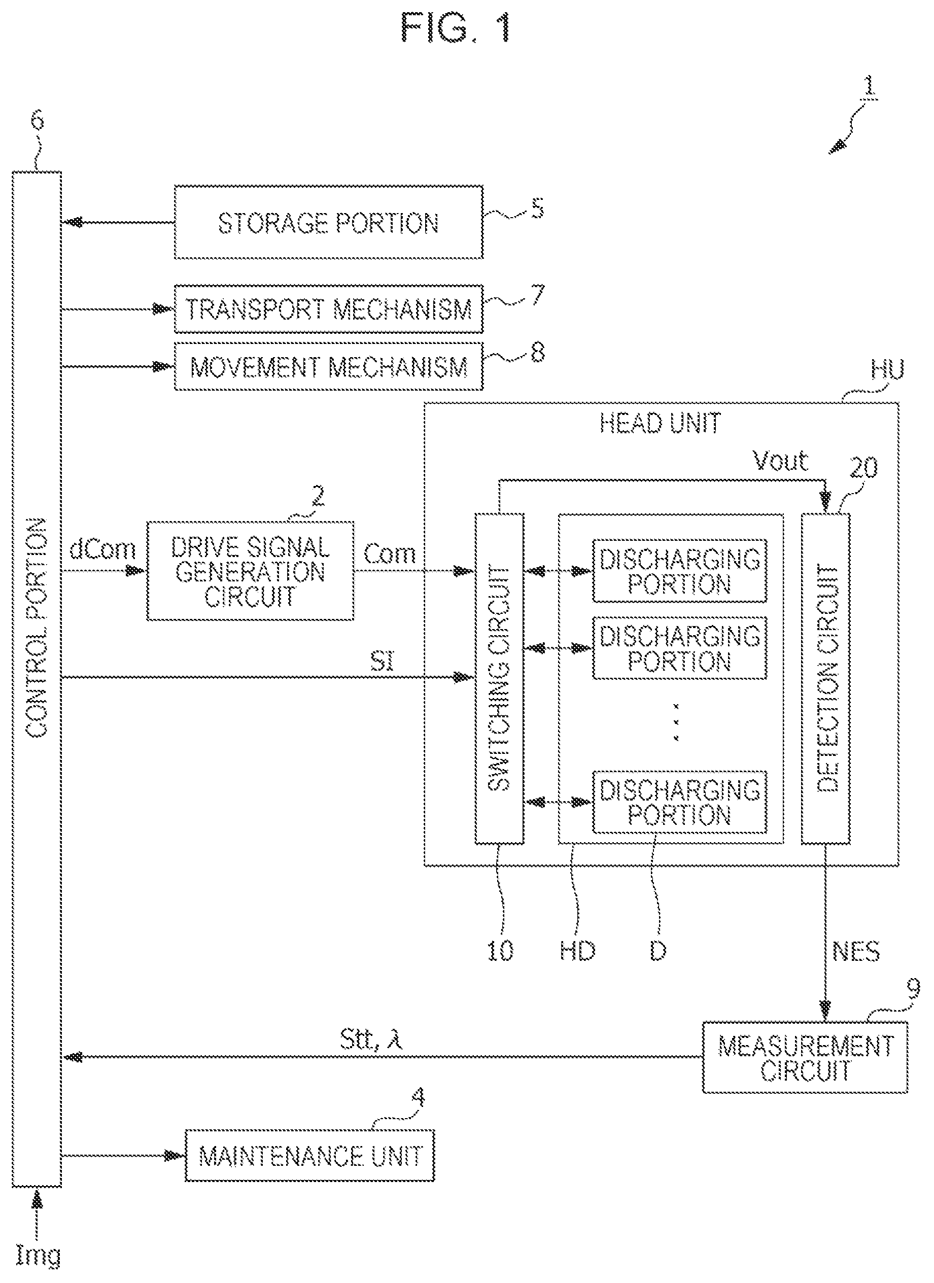 Patent US12134270 — Maintenance method of liquid discharging apparatus — Figure 1
