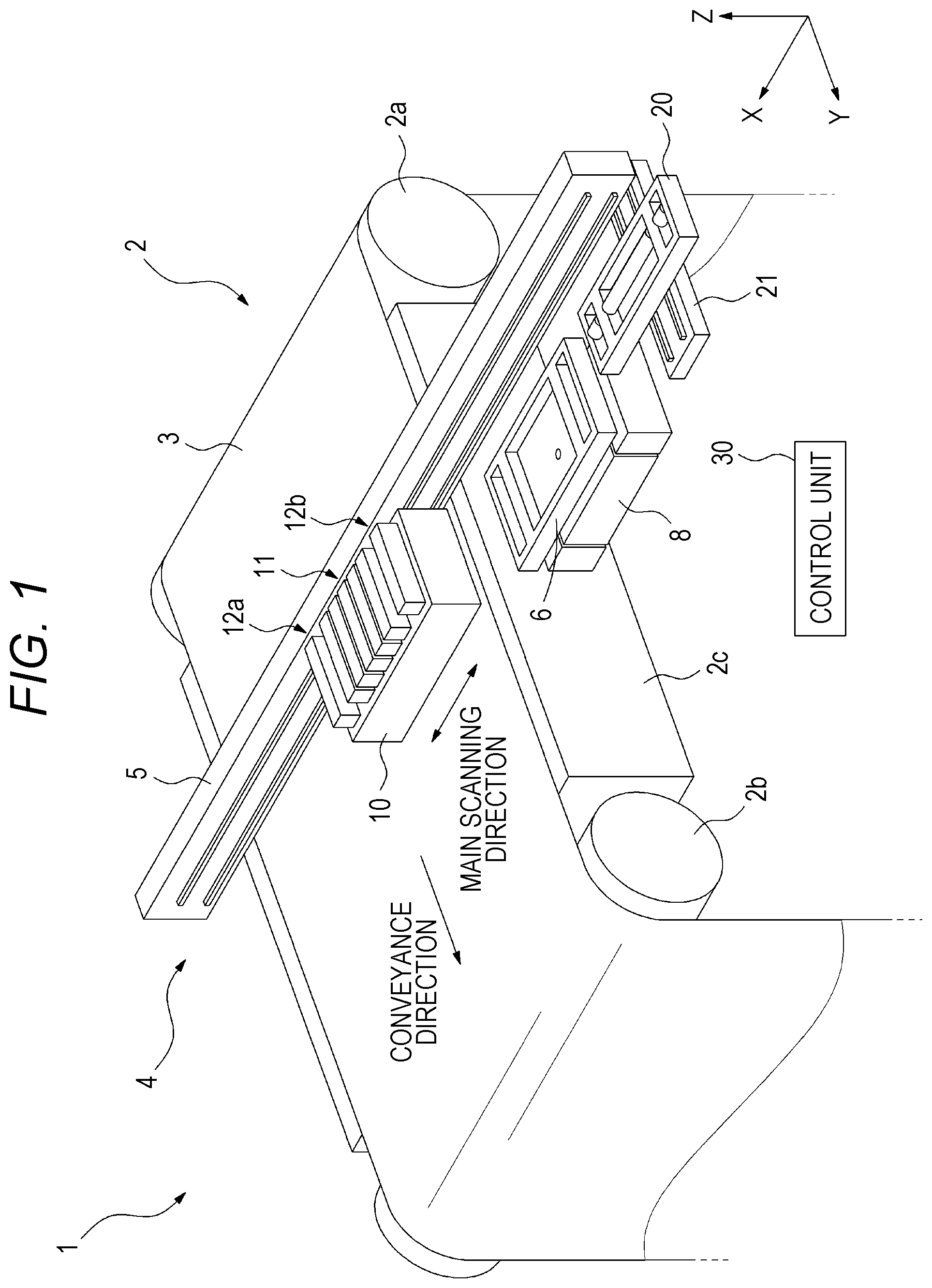 Patent US12134275 — Inkjet recording device — Figure 1