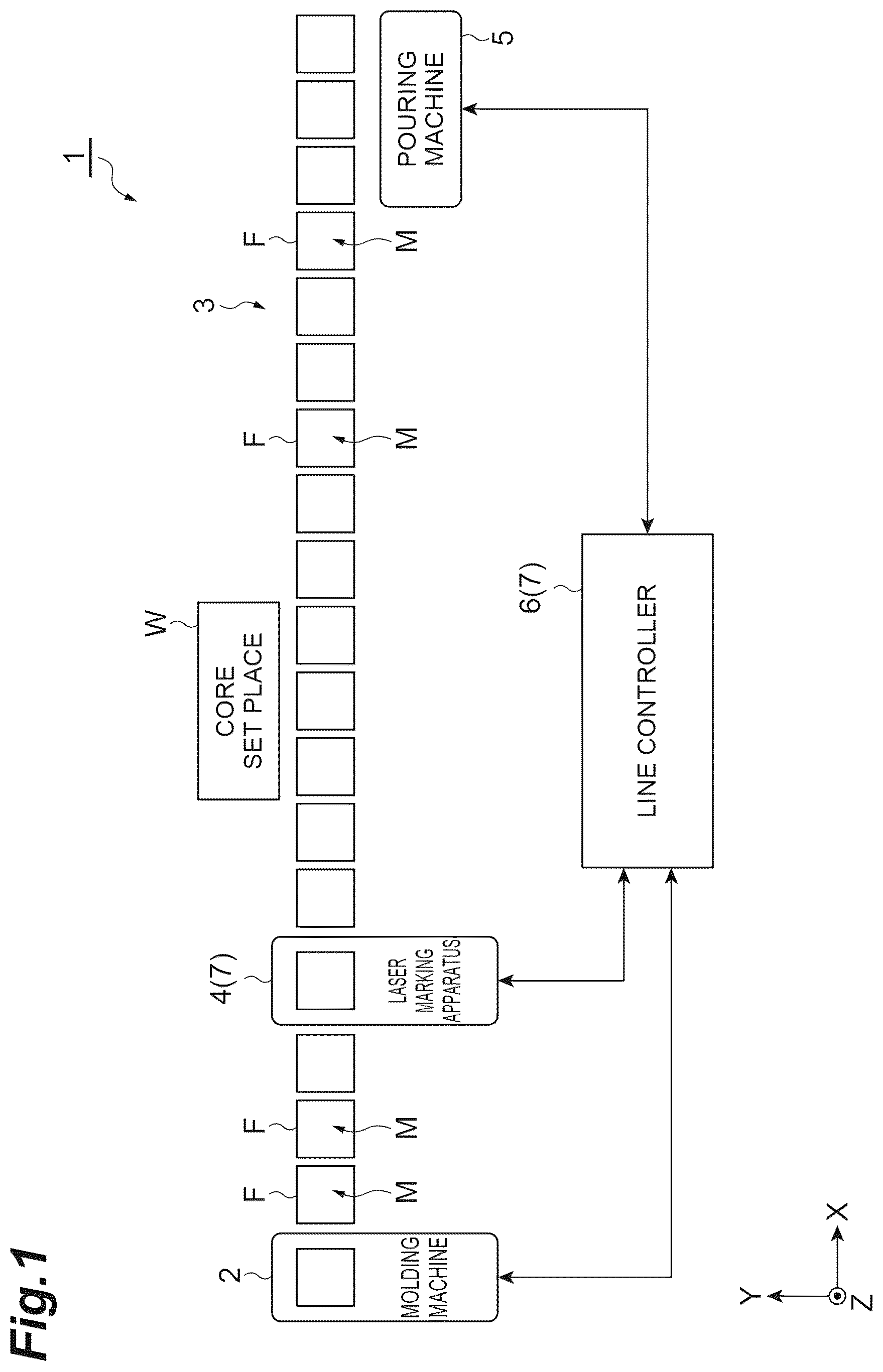Patent US12134279 Figure 1 – Laser marking apparatus, laser marking system, and laser marking method