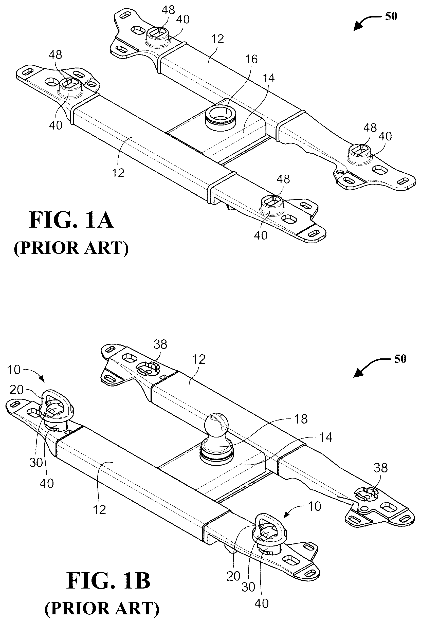 Patent US12134288 — Safety chain tie down mechanism with t-pin — Figure 1