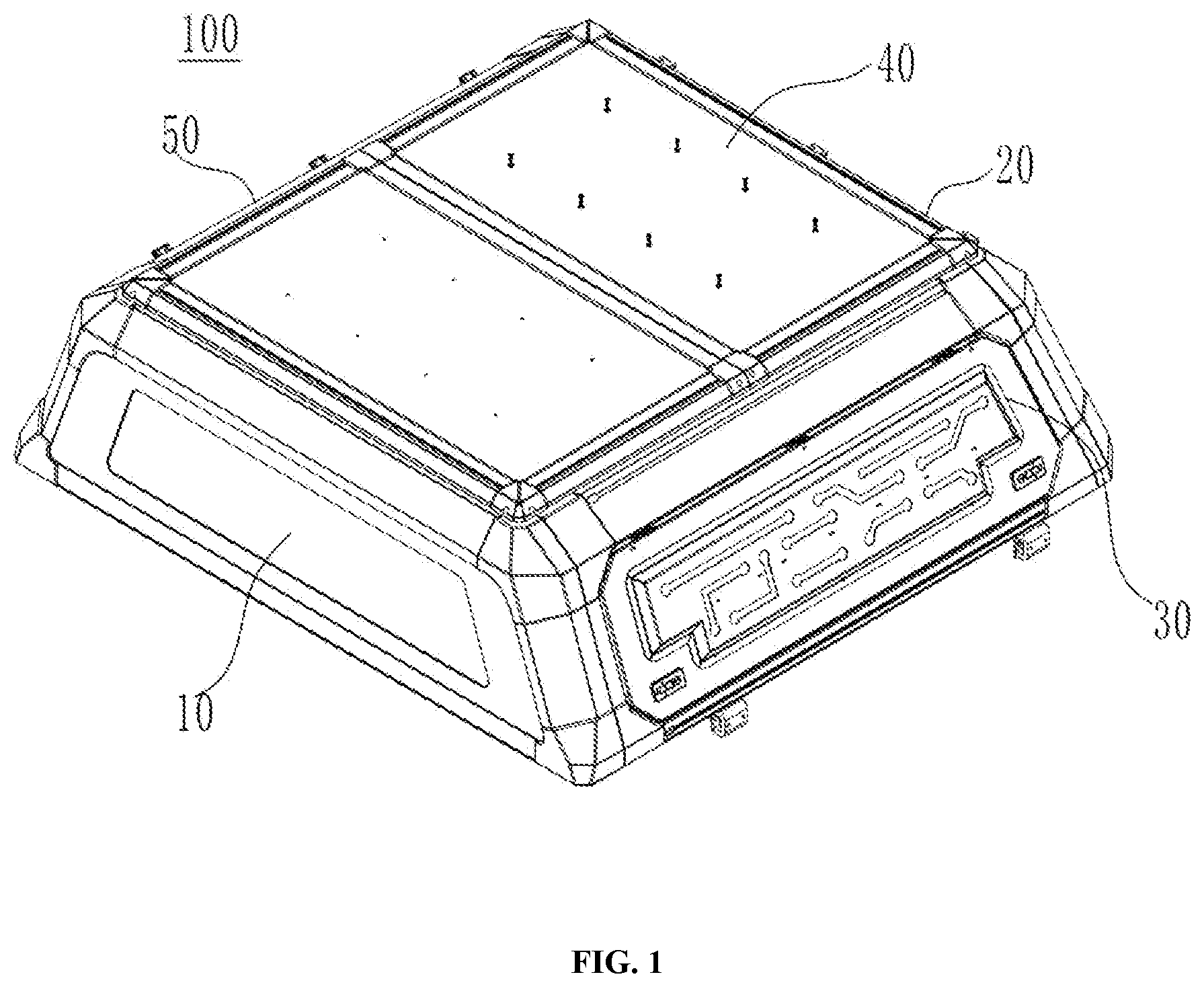 Patent US12134310 — High-strength lightweight automobile compartment tonneau cover — Figure 1