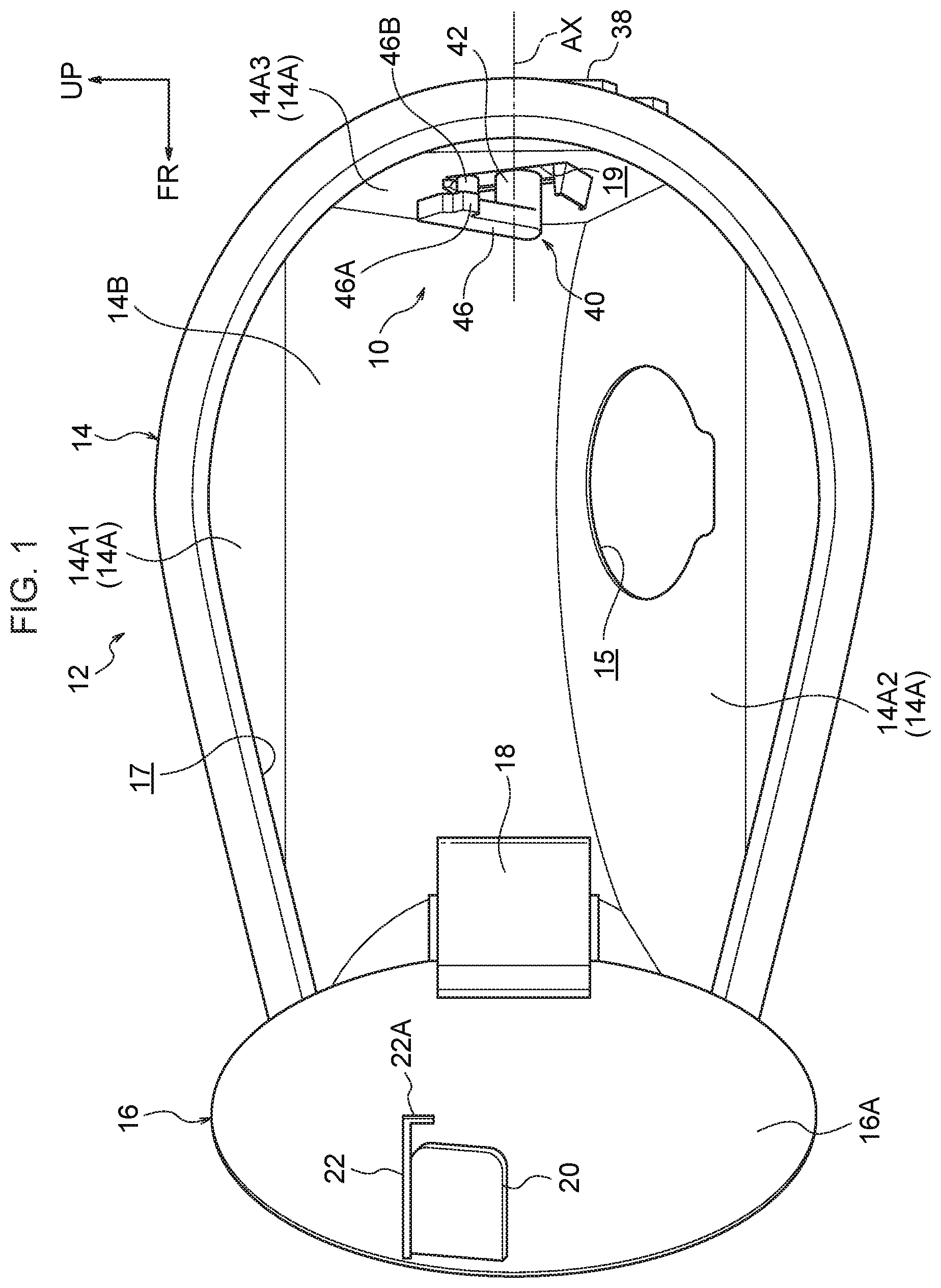 Patent US12134315 Figure 1 – Fuel lid opener