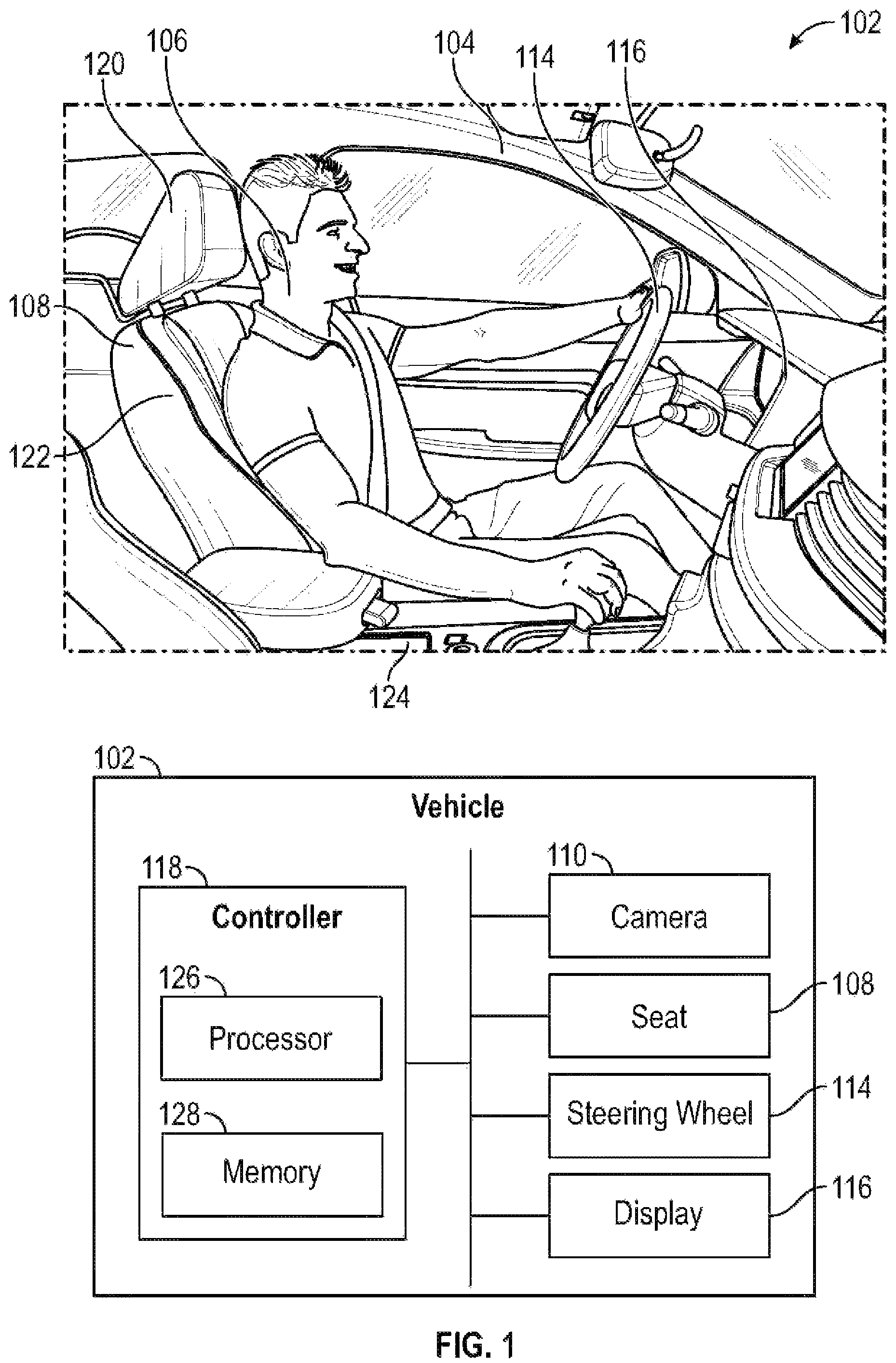 Patent US12134318 — Guided driver positioning systems and methods — Figure 1