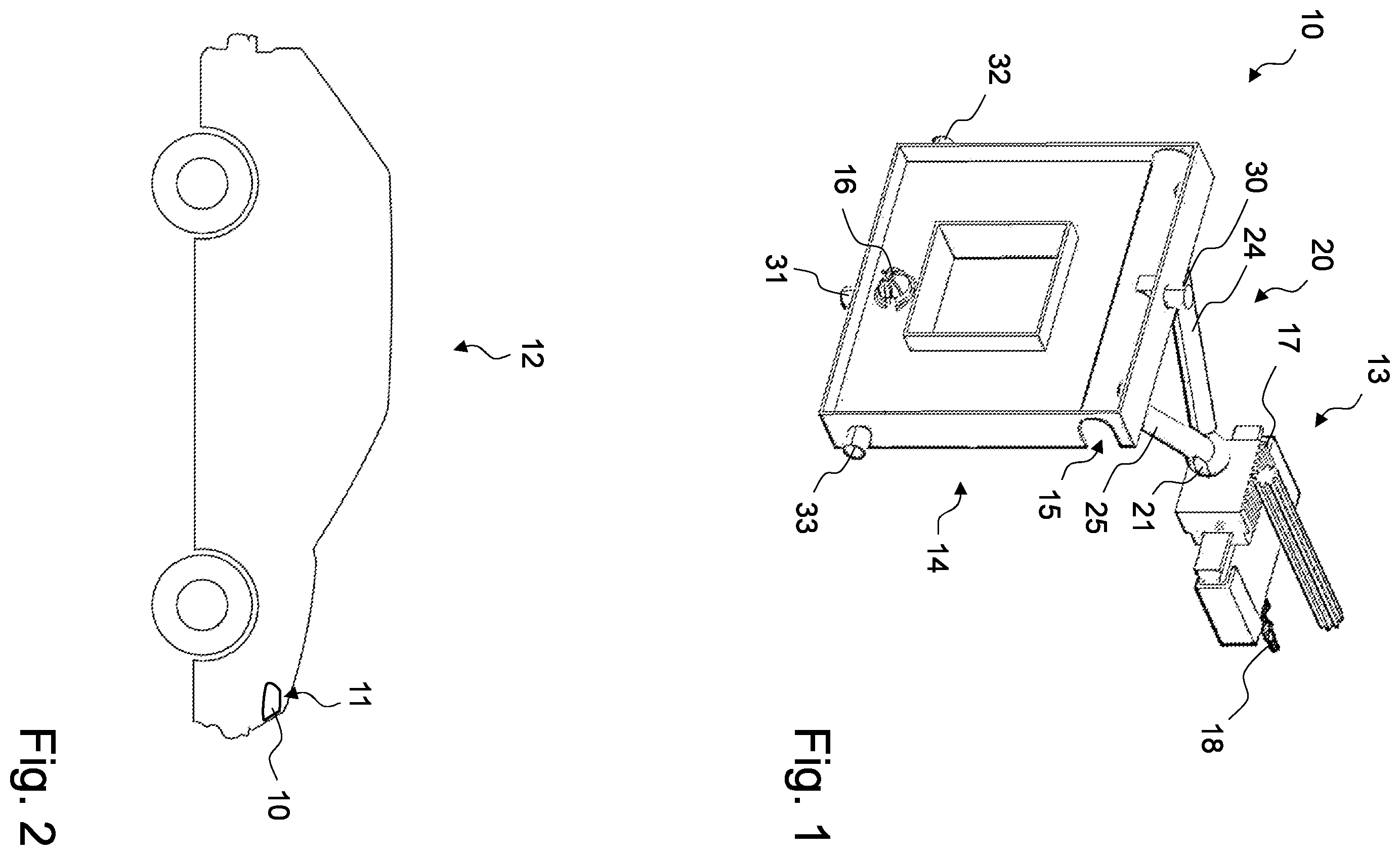 Patent US12134343 Figure 1 – Device for compensating cut-off line drift of a lamp, lamp comprising the device and vehicle comprising the lamp