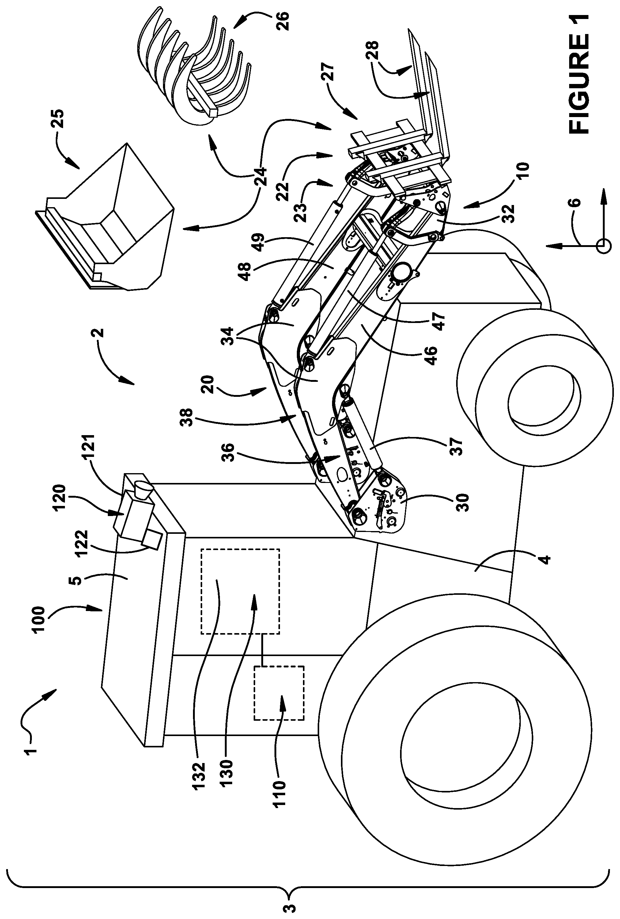 Patent US12134348 — System and method providing visual aids for workpiece manipulator positioning and movement preview path — Figure 1