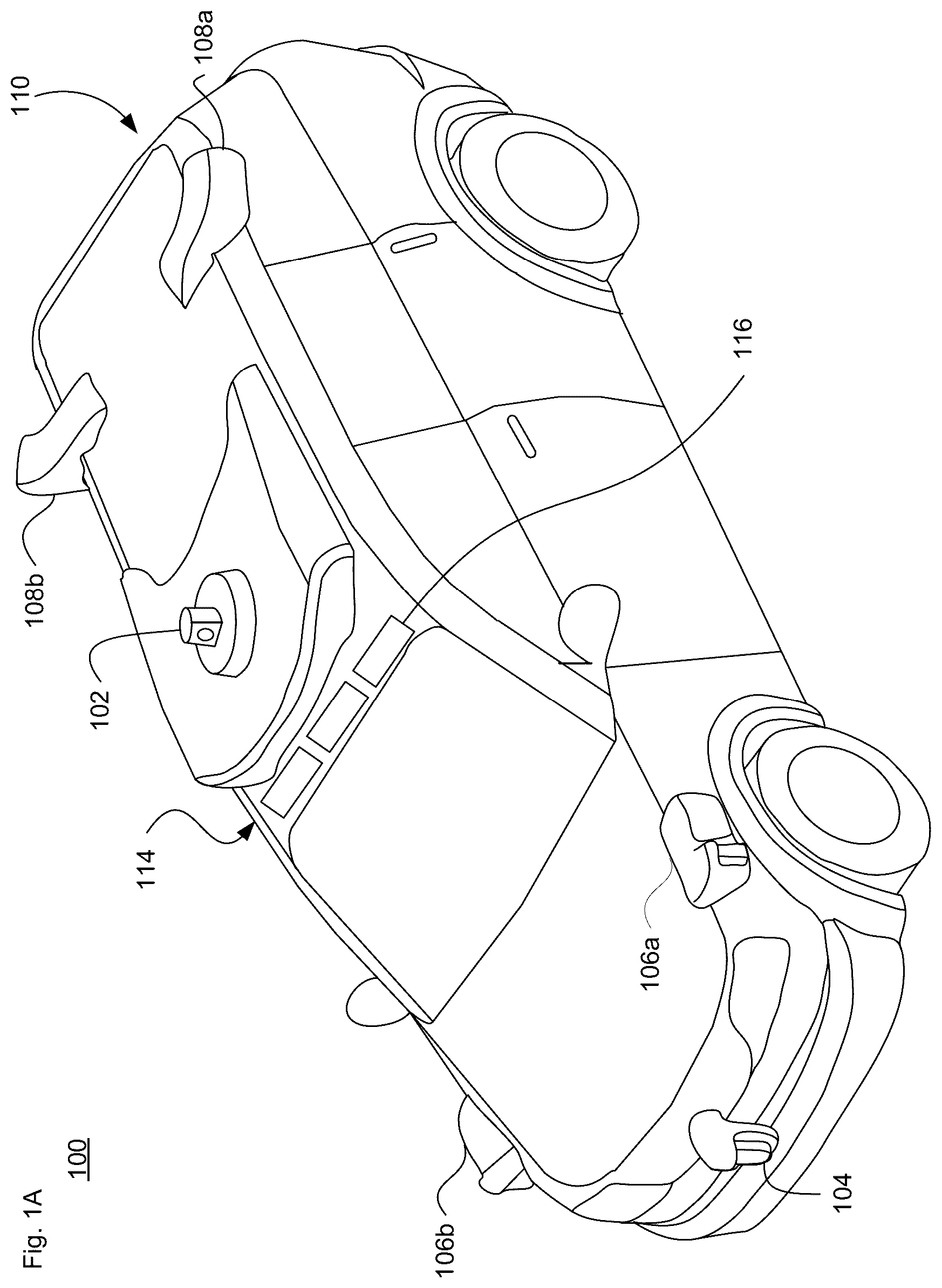 Patent US12134407 — Predicting a parking or pullover spot vacancy for an autonomous vehicle pickup — Figure 1