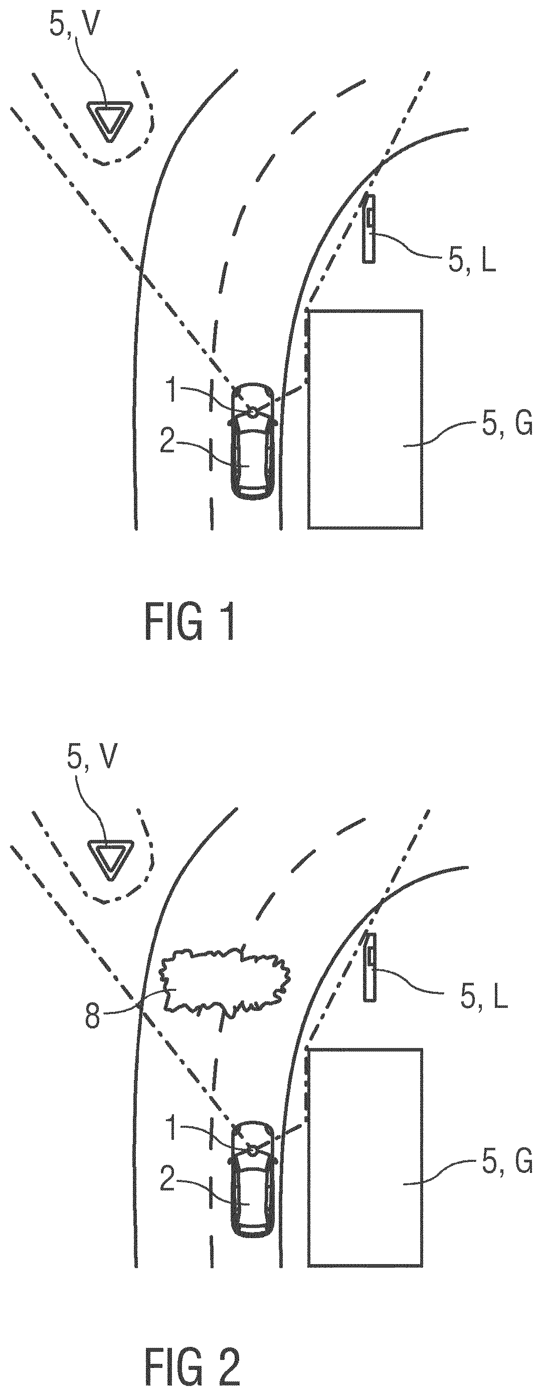 Patent US12134410 — Method for checking a surroundings detection sensor of a vehicle and method for operating a vehicle — Figure 1