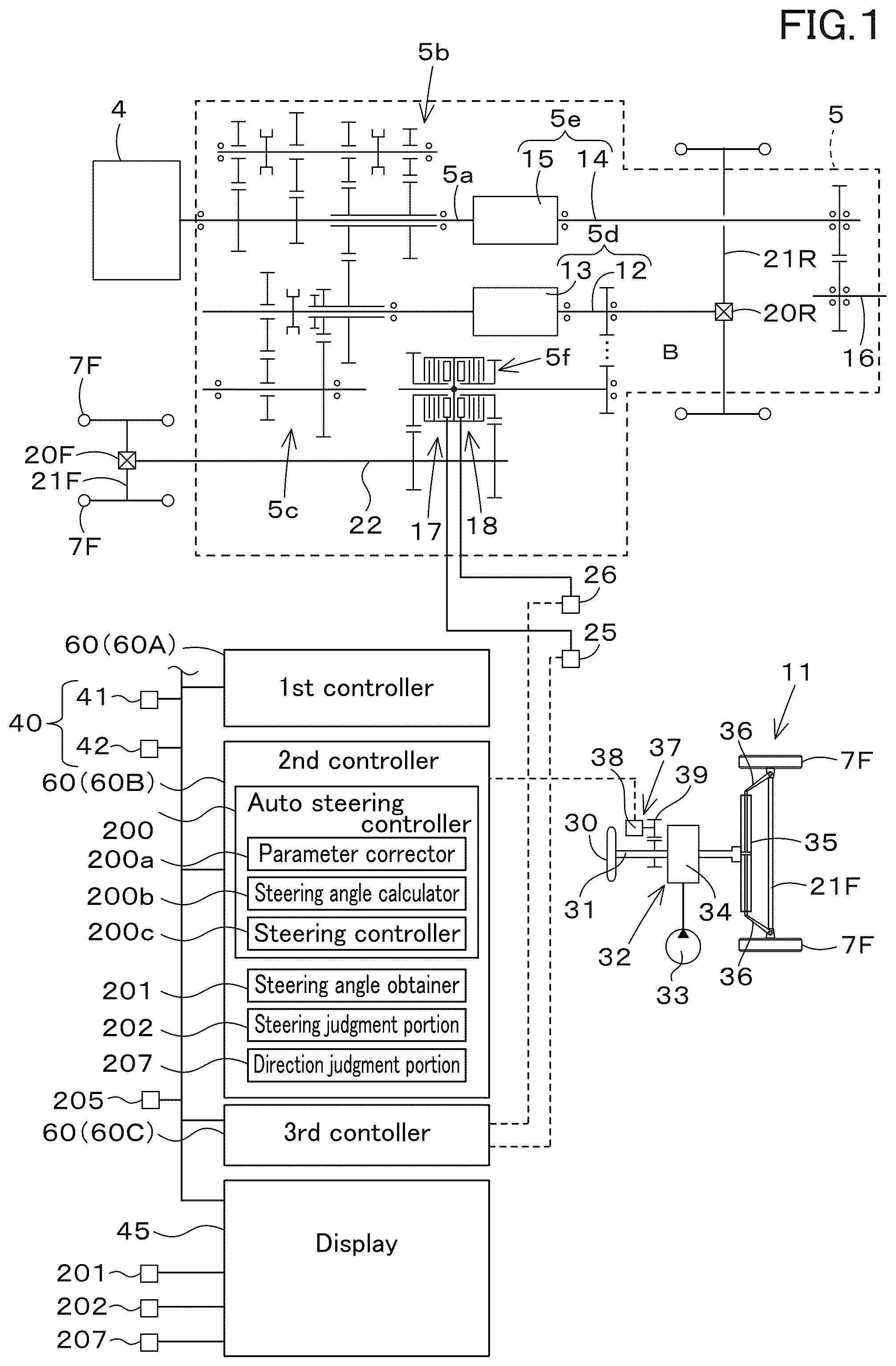 Patent US12134420 — Working vehicle — Figure 1