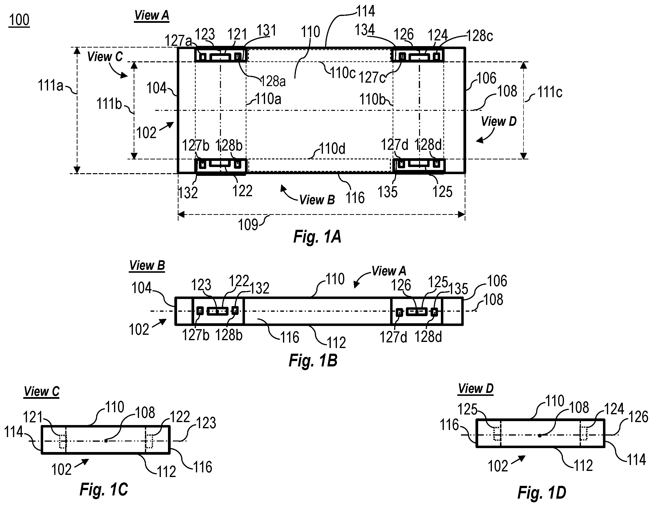 Patent US12134421 — Vehicle chassis platform — Figure 1