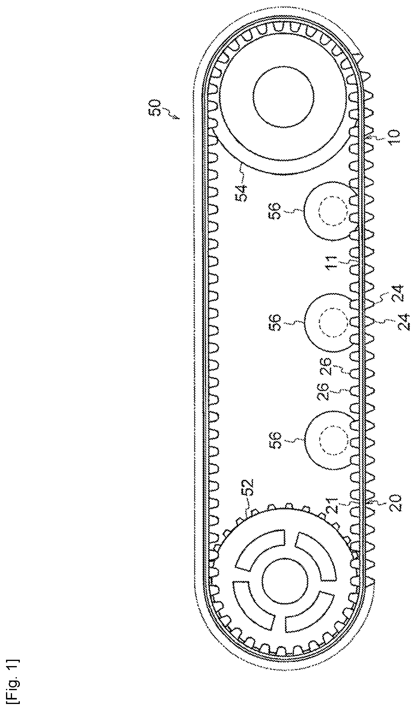 Patent US12134430 — Core bar for elastic crawler and elastic crawler using core bar — Figure 1