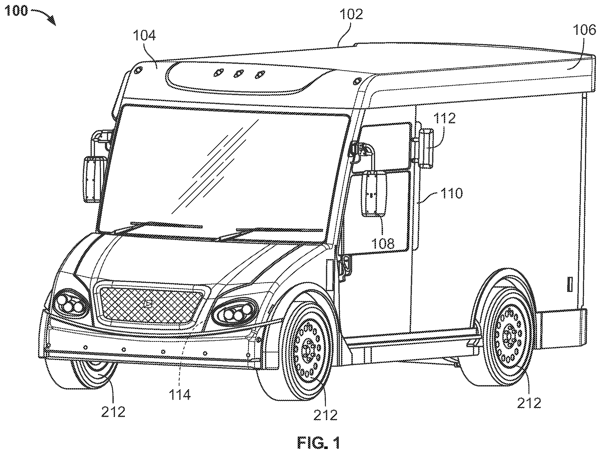 Patent US12134436 — Land vehicles incorporating brake systems and methods therefor — Figure 1
