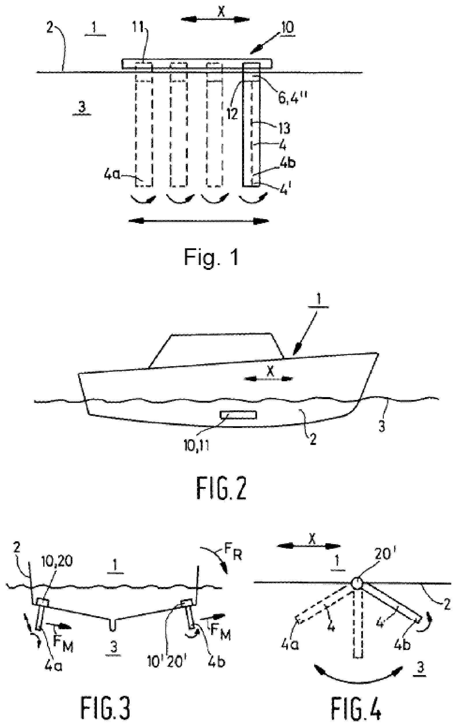 Patent US12134446 — Active roll stabilisation system for vessels — Figure 1