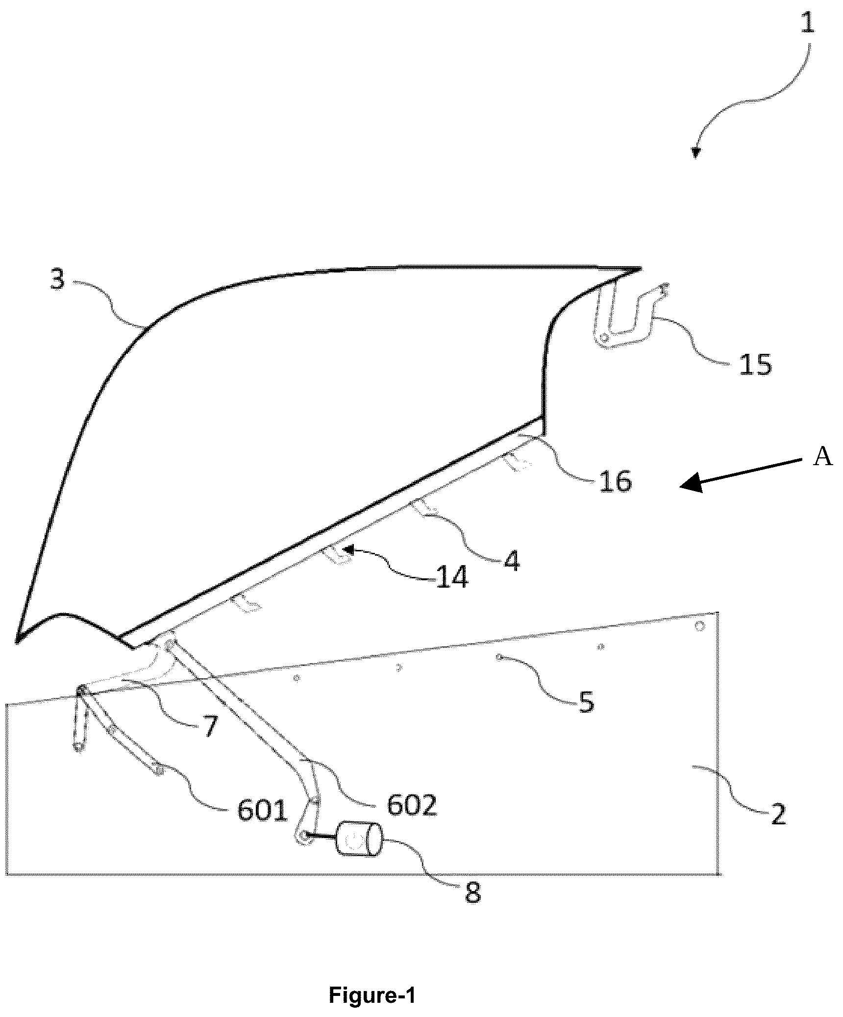 Patent US12134459 — Air vehicle — Figure 1