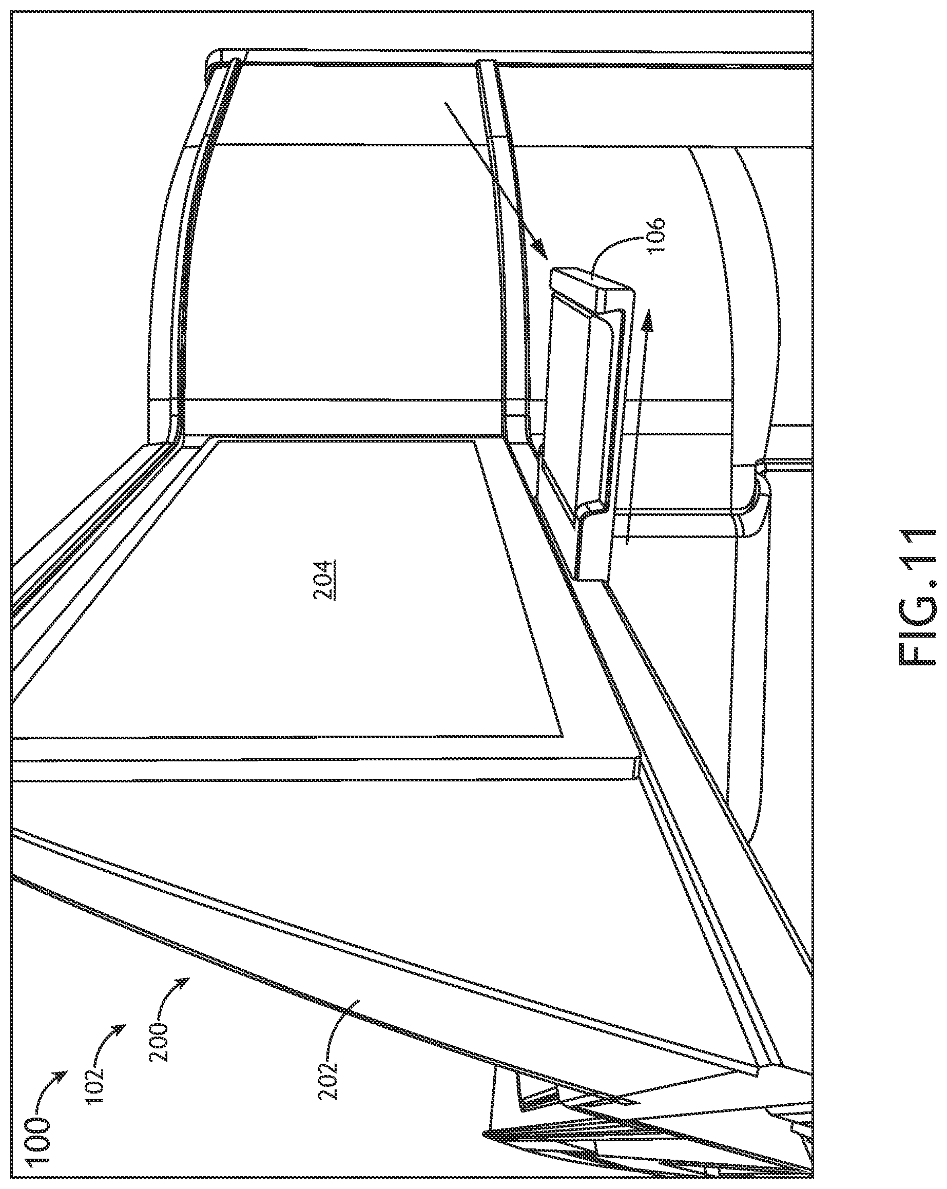 Patent US12134472 Figure 11 – System including stowable tablet holder apparatus