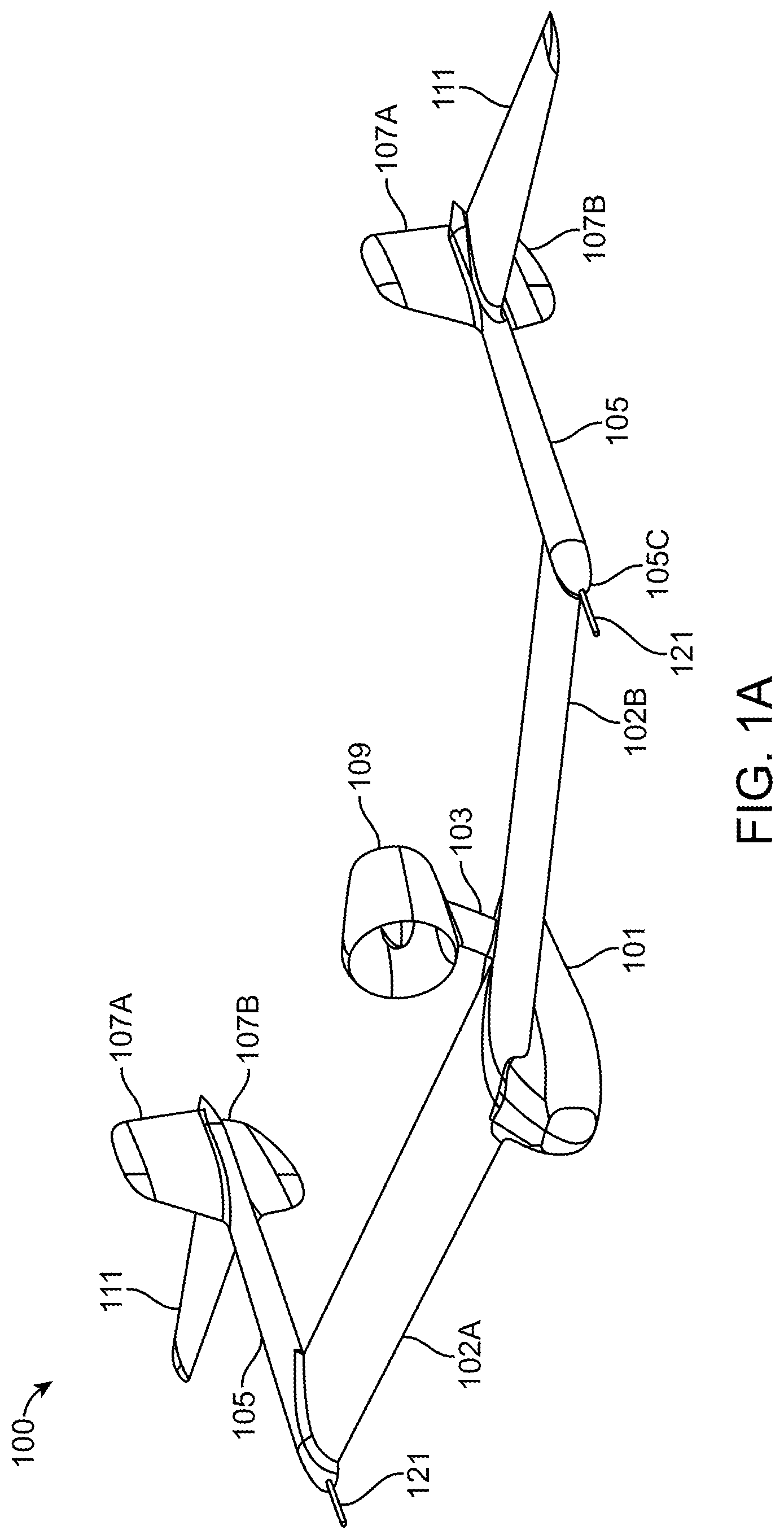 Patent US12134487 — Ultra-quiet aircraft — Figure 1